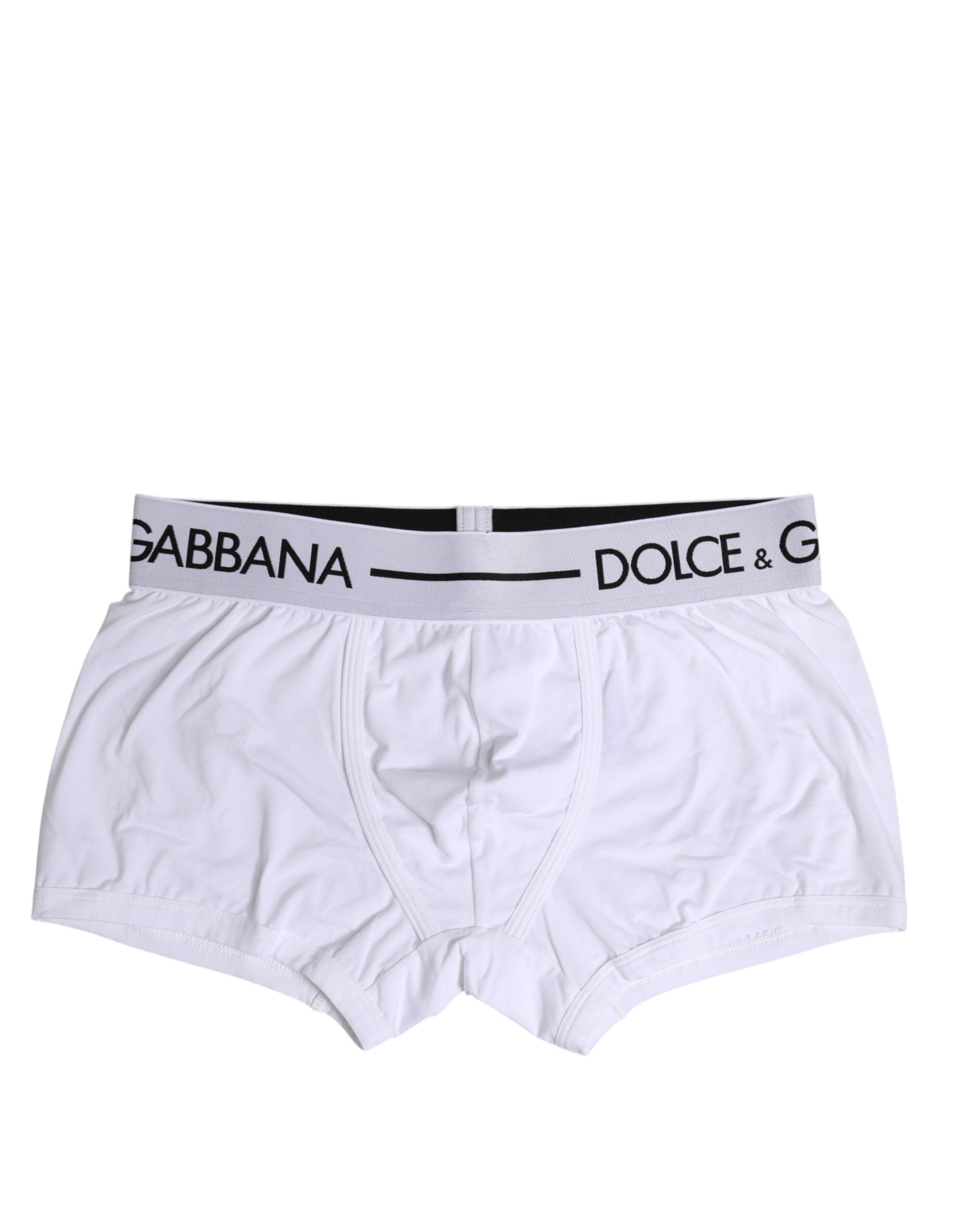 Dolce &amp; Gabbana – Boxershorts aus Stretch-Baumwolle in normaler Größe in Weiß