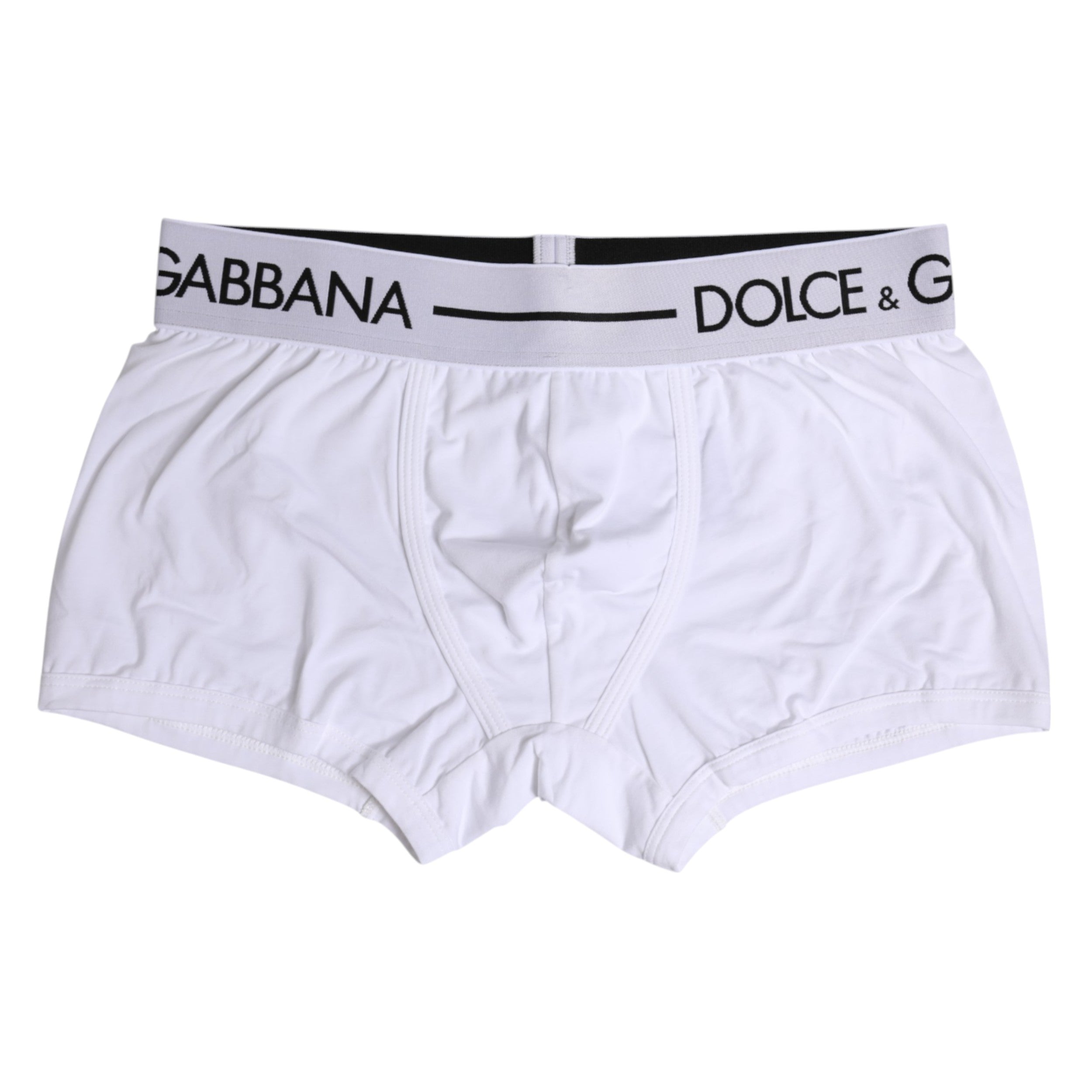 Dolce &amp; Gabbana – Boxershorts aus Stretch-Baumwolle in normaler Größe in Weiß