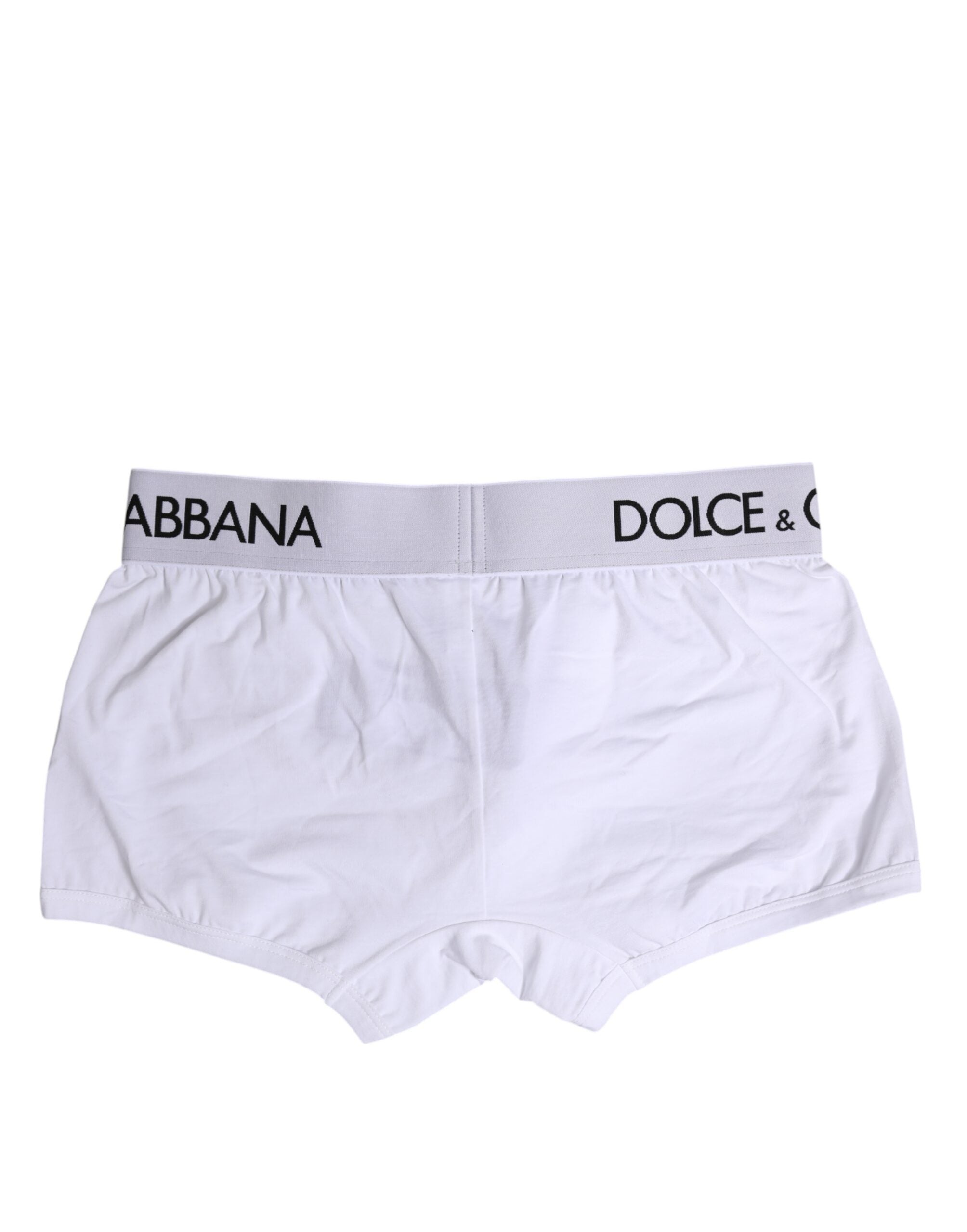 Dolce &amp; Gabbana – Boxershorts aus Stretch-Baumwolle in normaler Größe in Weiß