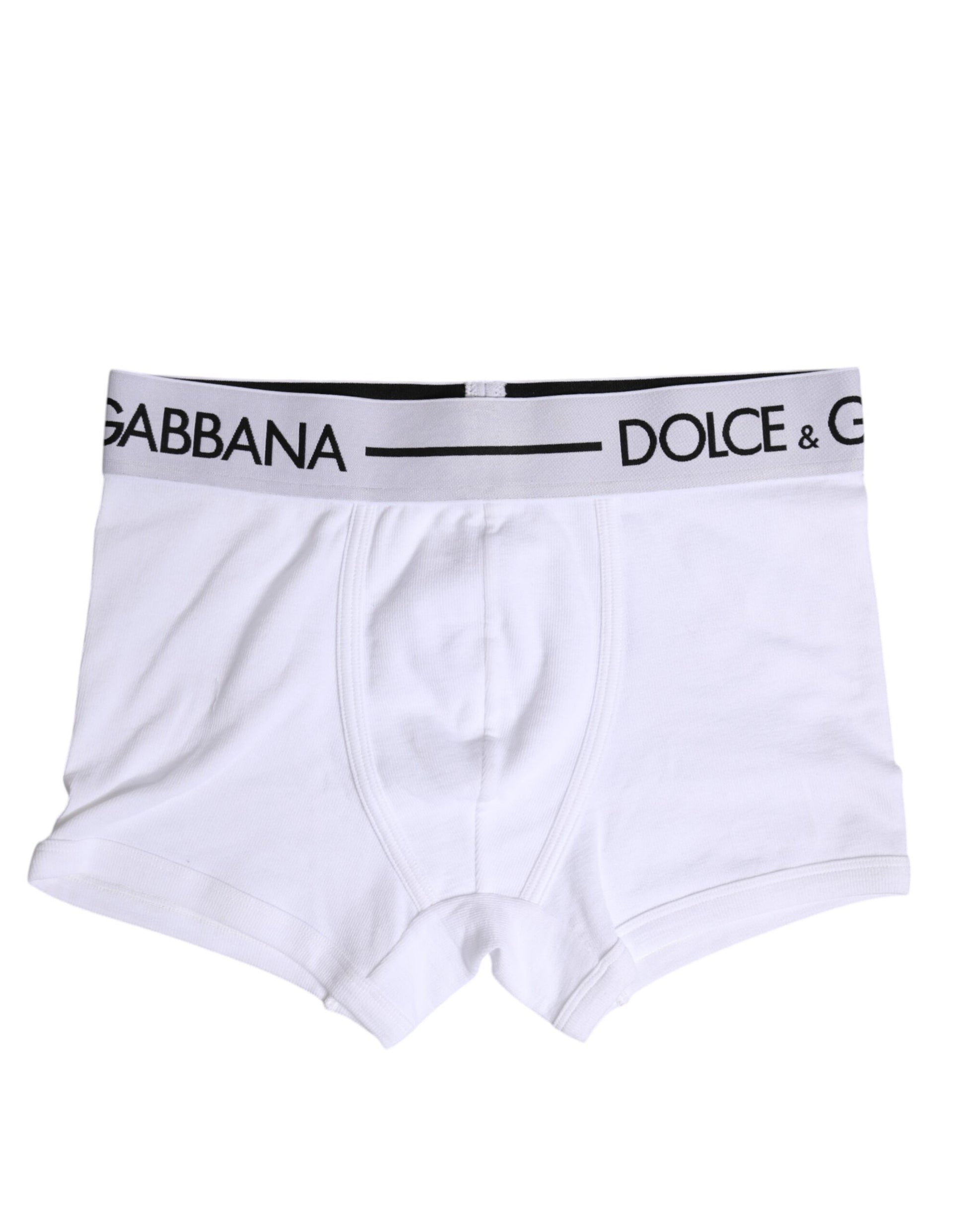 Dolce &amp; Gabbana – Boxershorts aus Stretch-Baumwolle in normaler Größe in Weiß