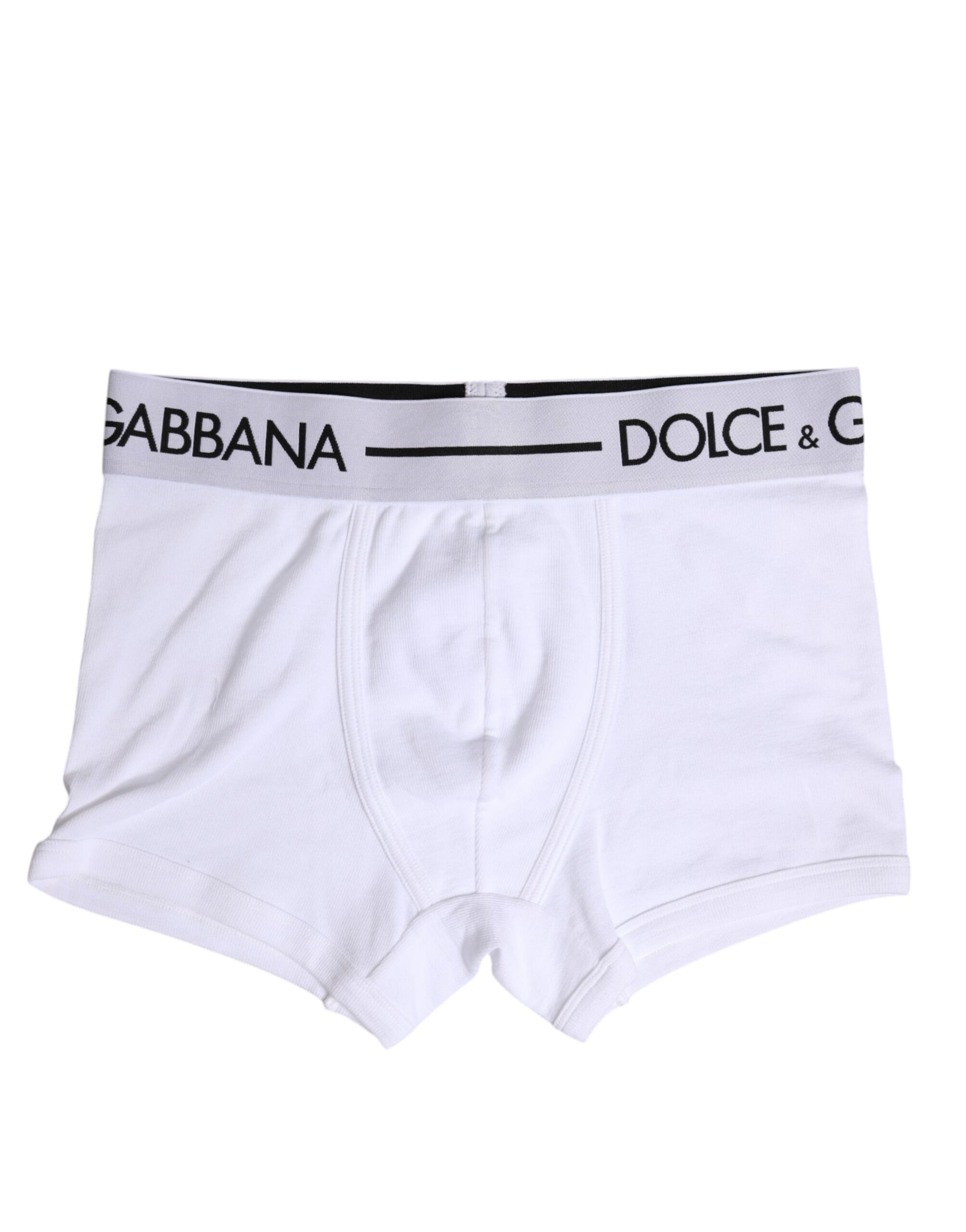 Dolce &amp; Gabbana – Boxershorts aus Stretch-Baumwolle in normaler Größe in Weiß