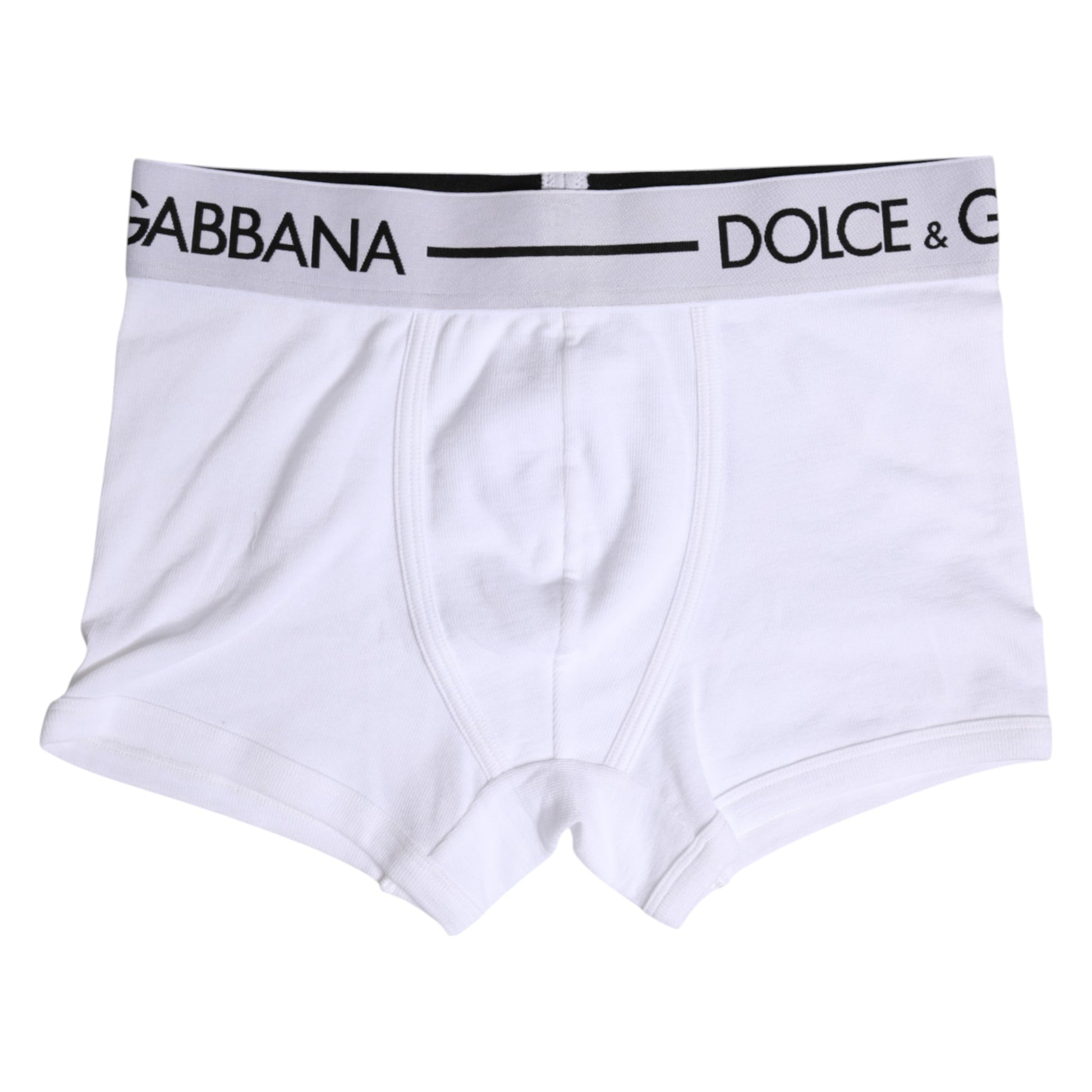 Dolce &amp; Gabbana – Boxershorts aus Stretch-Baumwolle in normaler Größe in Weiß