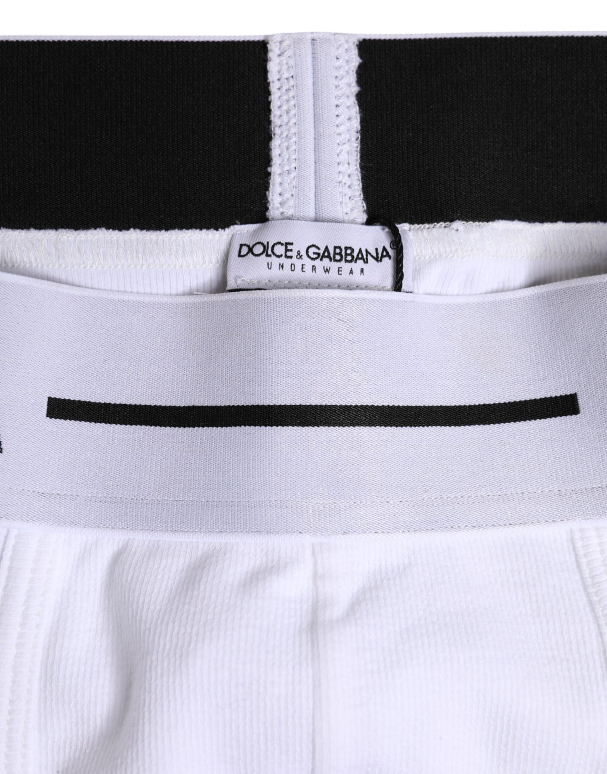 Dolce &amp; Gabbana – Boxershorts aus Stretch-Baumwolle in normaler Größe in Weiß