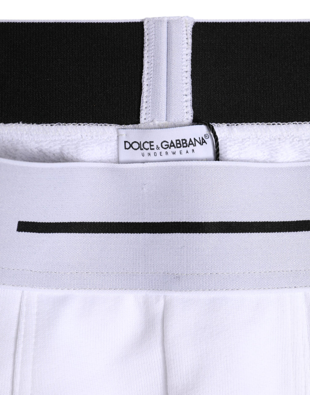 Dolce &amp; Gabbana – Boxershorts aus Stretch-Baumwolle in normaler Größe in Weiß