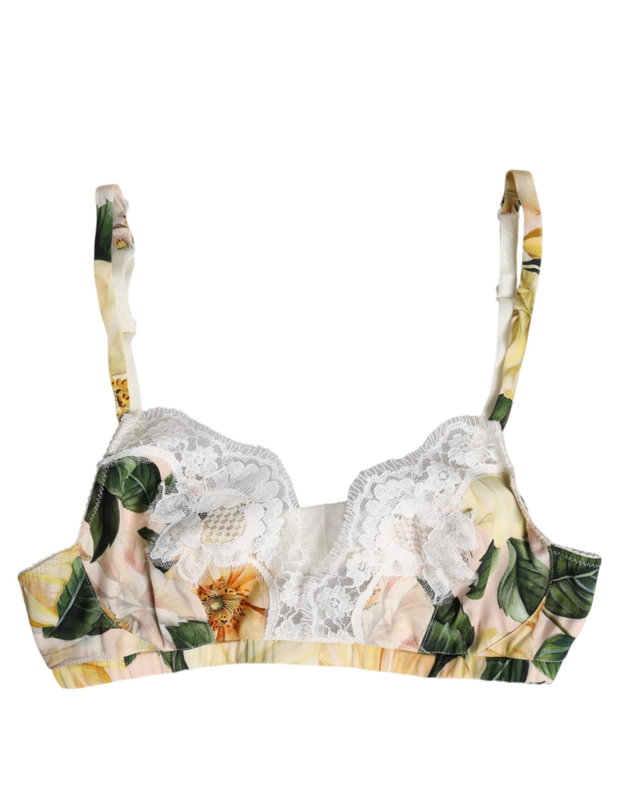 Dolce &amp; Gabbana – Bügelloser BH mit mehrfarbigem Blumenmuster