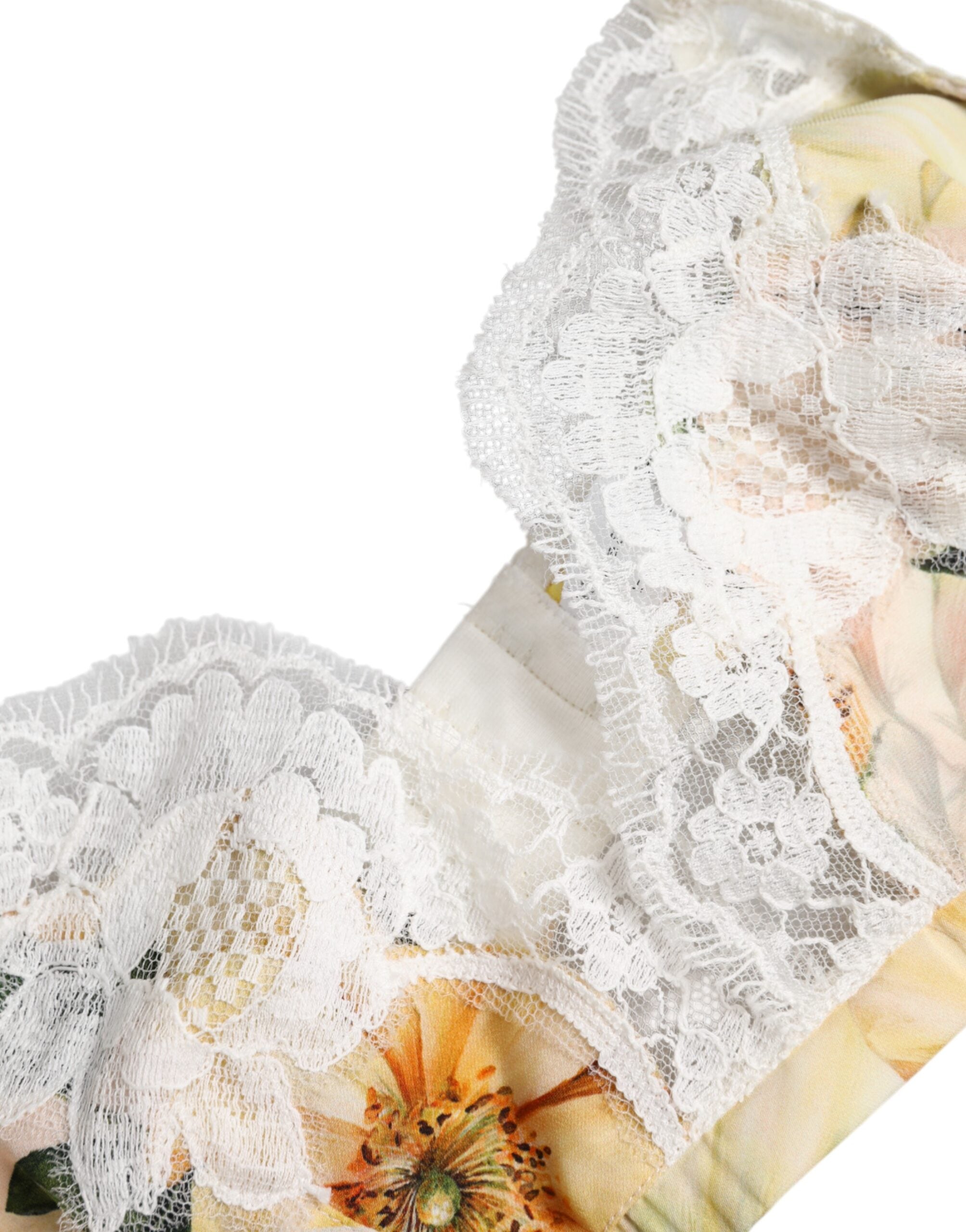 Dolce &amp; Gabbana – Bügelloser BH mit mehrfarbigem Blumenmuster