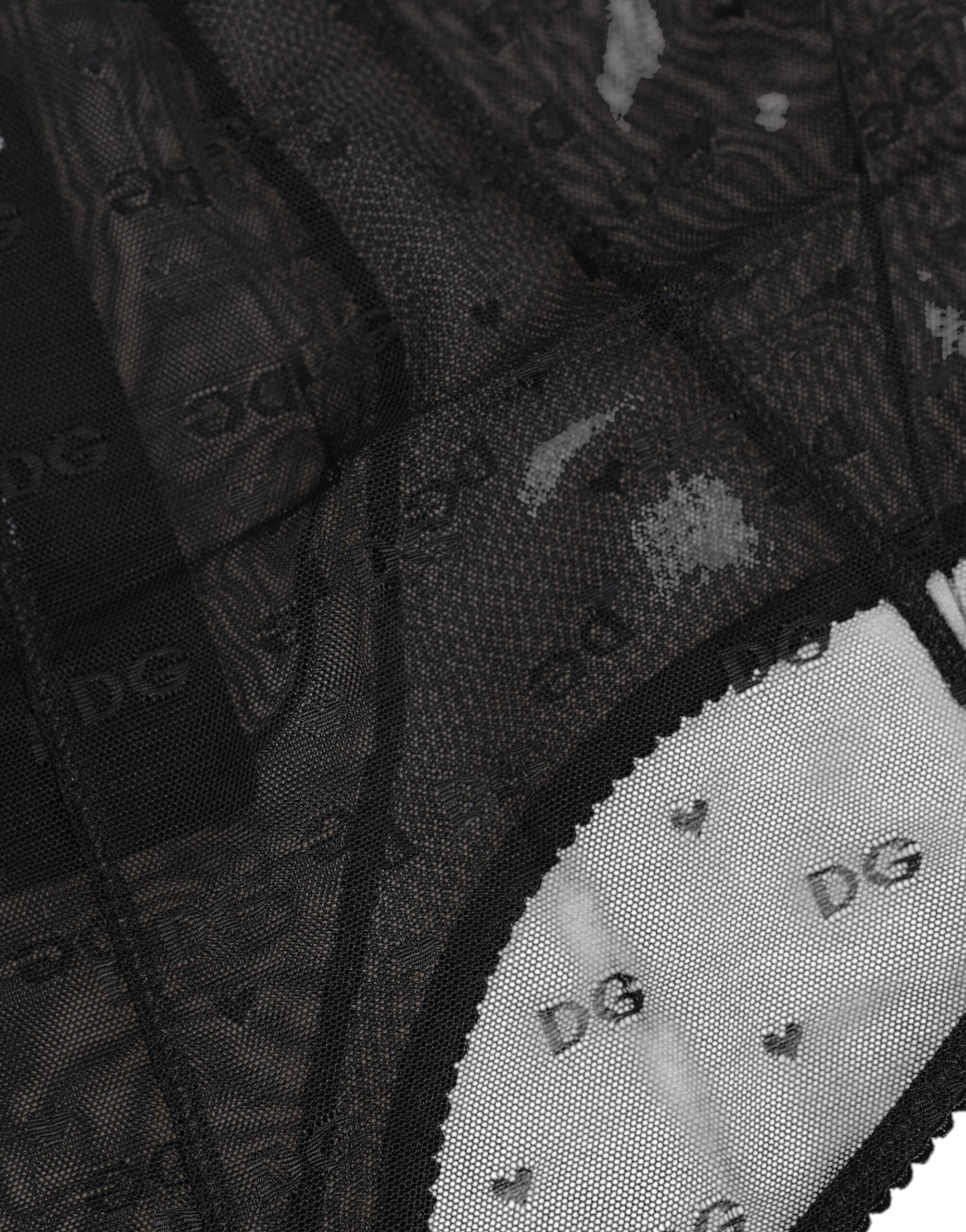 Dolce &amp; Gabbana – Schwarzes Mieder mit Logo und hoher Taille