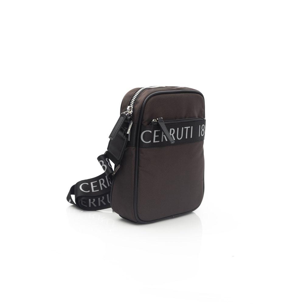 Cerruti 1881 Brown Leather Men Messenger Bag