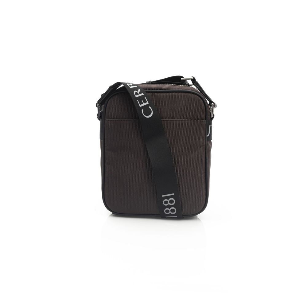 Cerruti 1881 Brown Leather Men Messenger Bag