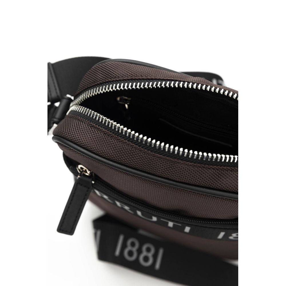 Cerruti 1881 Brown Leather Men Messenger Bag