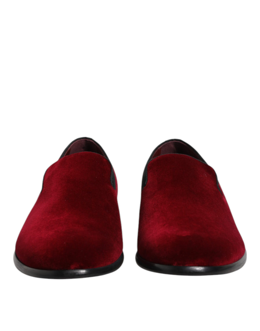 Dolce &amp; Gabbana – Slipper aus rotem Baumwollsamt, formelle Schuhe
