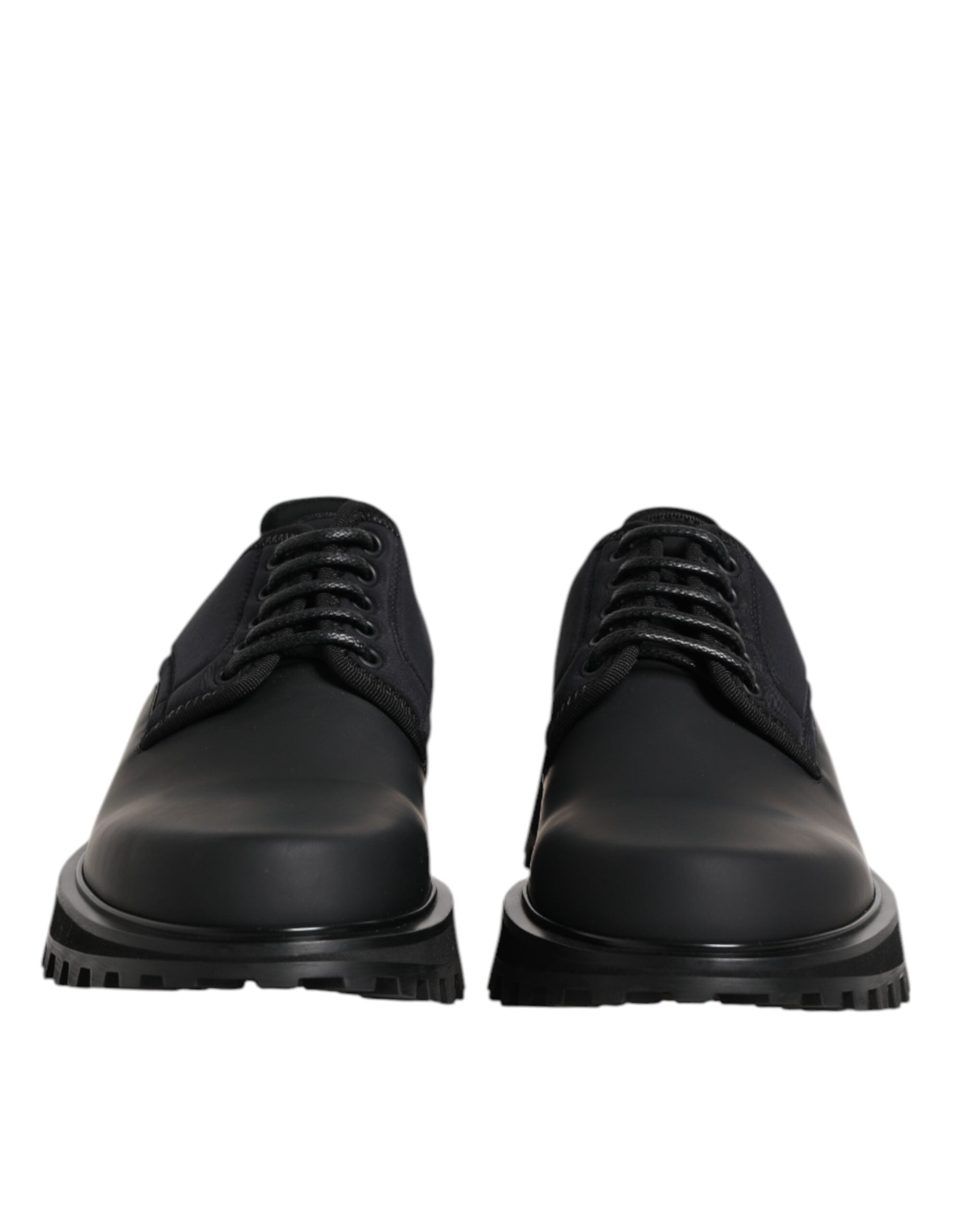Dolce &amp; Gabbana – Trekking-Schnürschuhe aus schwarzem Leder
