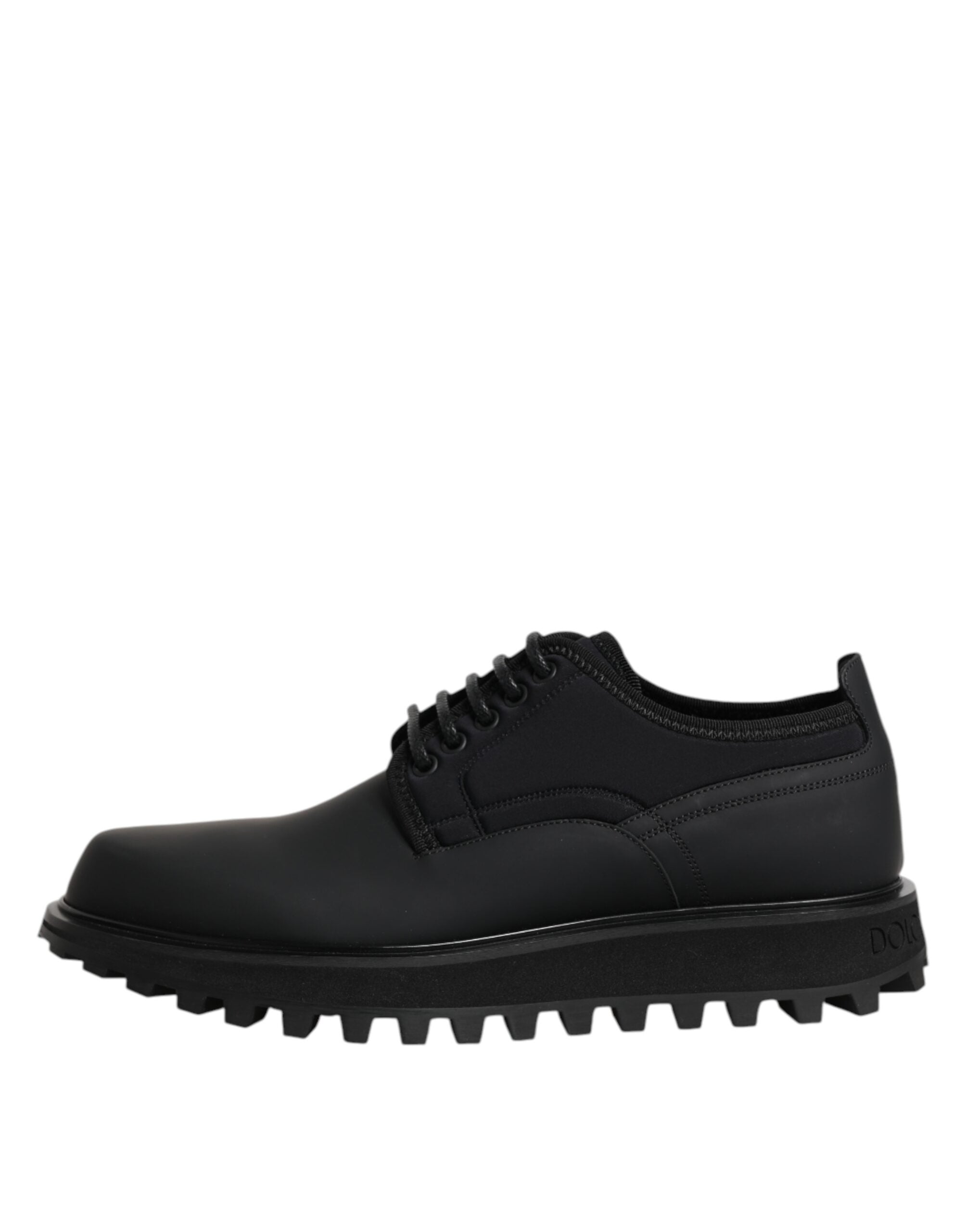 Dolce &amp; Gabbana – Trekking-Schnürschuhe aus schwarzem Leder