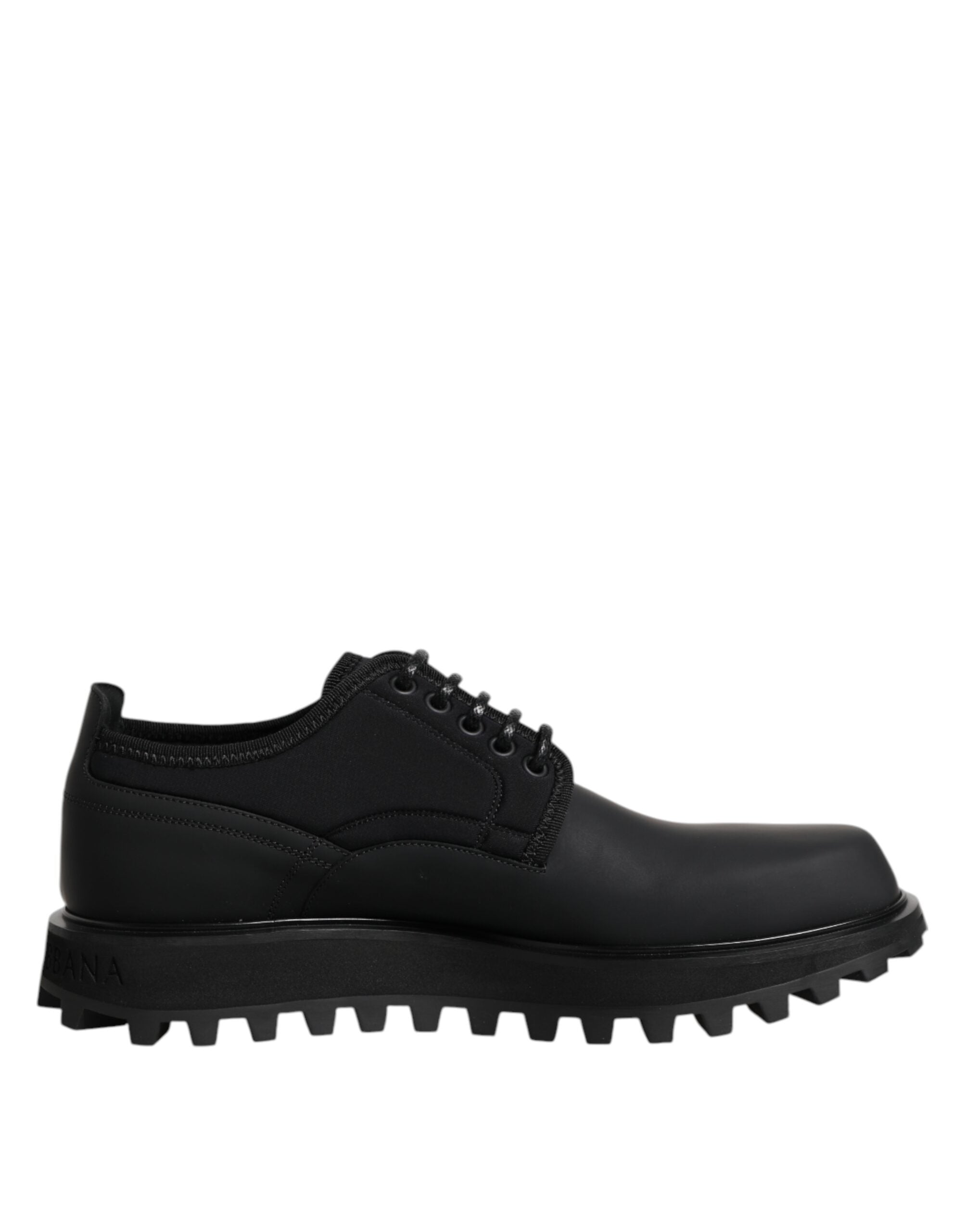 Dolce &amp; Gabbana – Trekking-Schnürschuhe aus schwarzem Leder