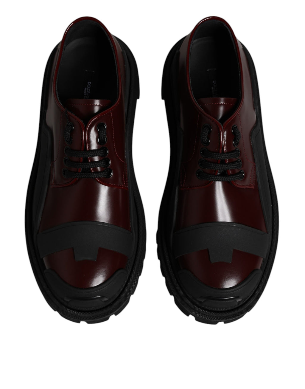 Dolce &amp; Gabbana – Rote Trekking-Schnürschuhe aus Leder