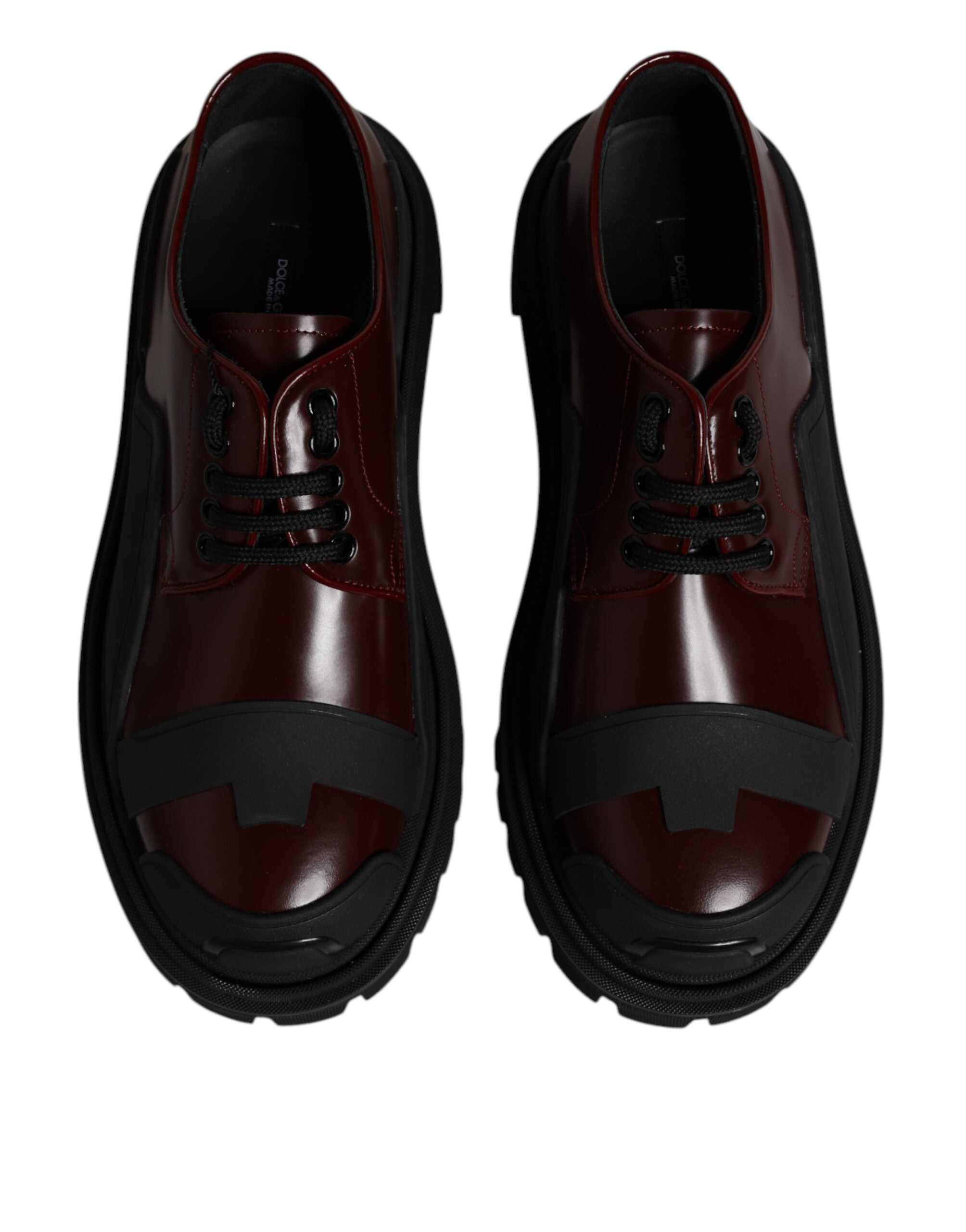 Dolce &amp; Gabbana – Rote Trekking-Schnürschuhe aus Leder