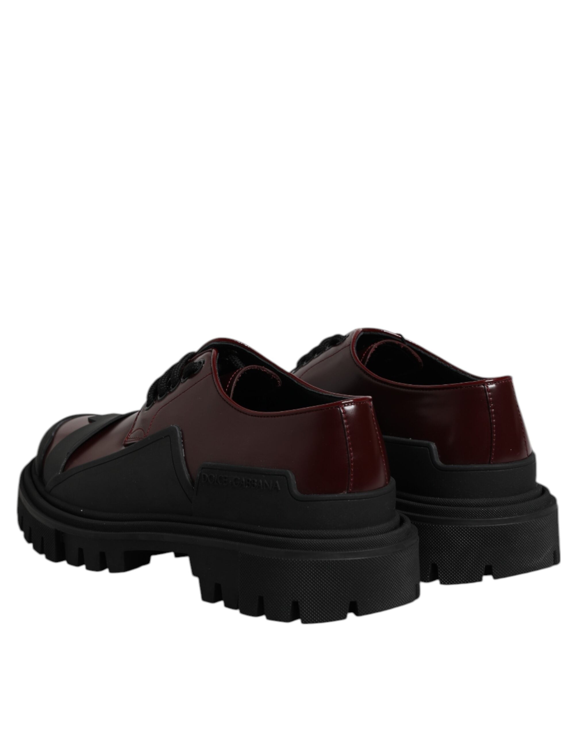 Dolce &amp; Gabbana – Rote Trekking-Schnürschuhe aus Leder