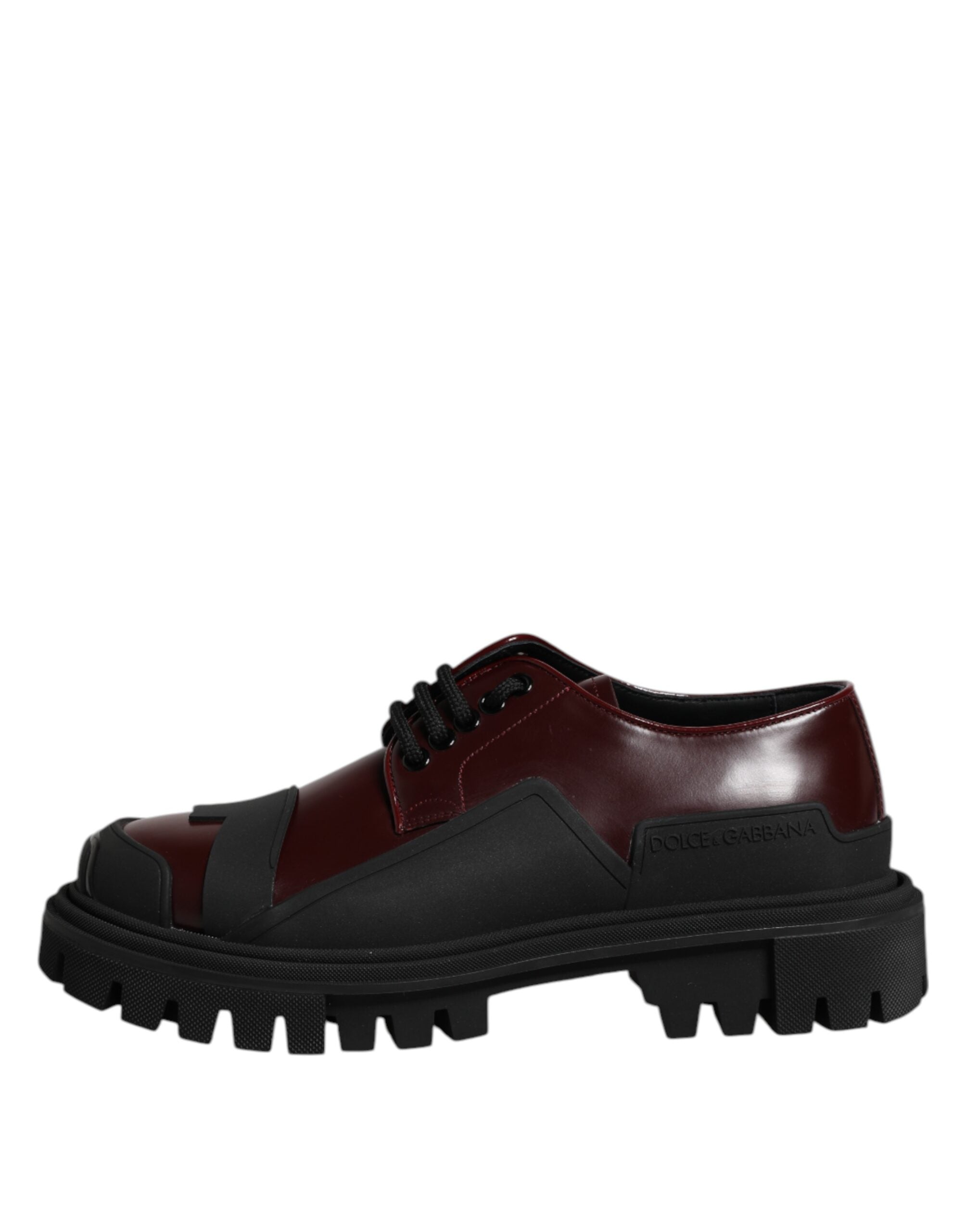 Dolce &amp; Gabbana – Rote Trekking-Schnürschuhe aus Leder