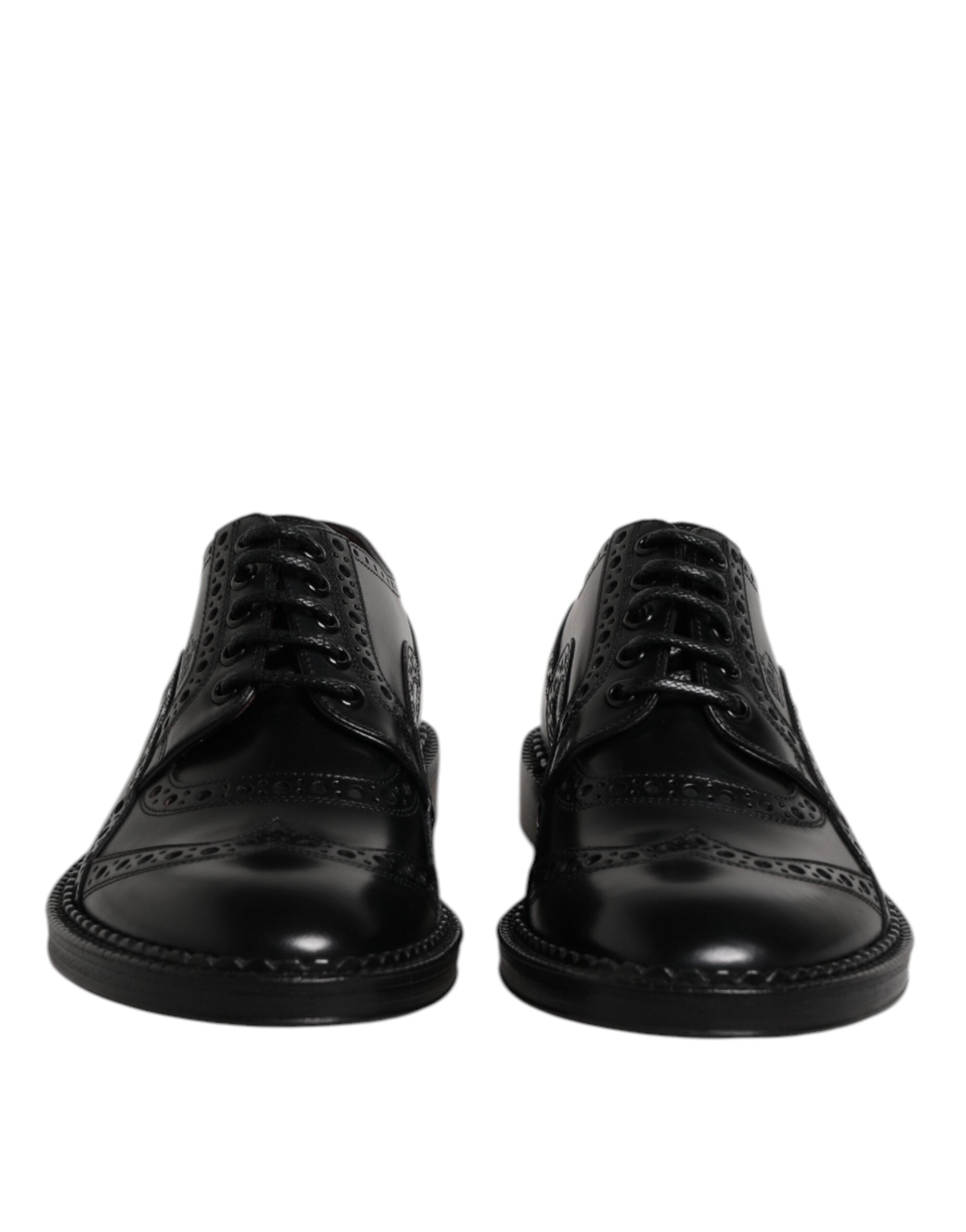 Dolce &amp; Gabbana – Derby-Schuhe aus schwarzem Kalbsleder für formelle Anlässe