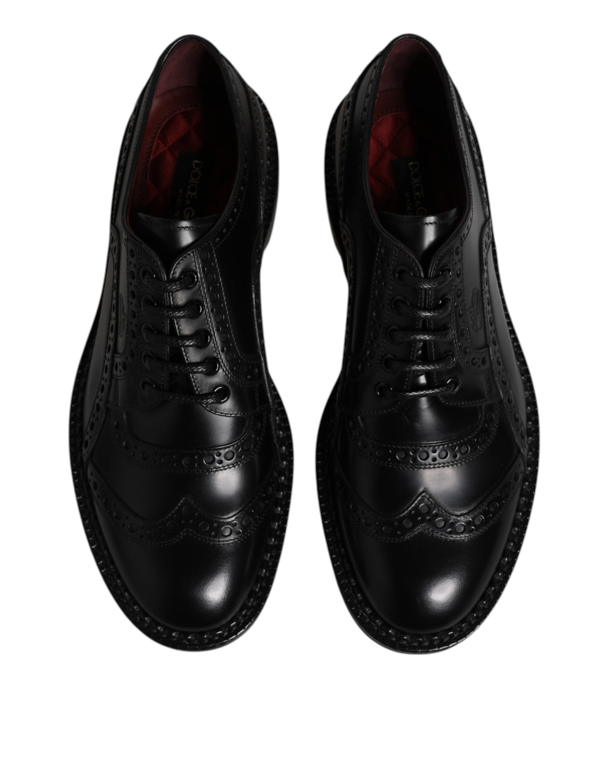 Dolce &amp; Gabbana – Derby-Schuhe aus schwarzem Kalbsleder für formelle Anlässe