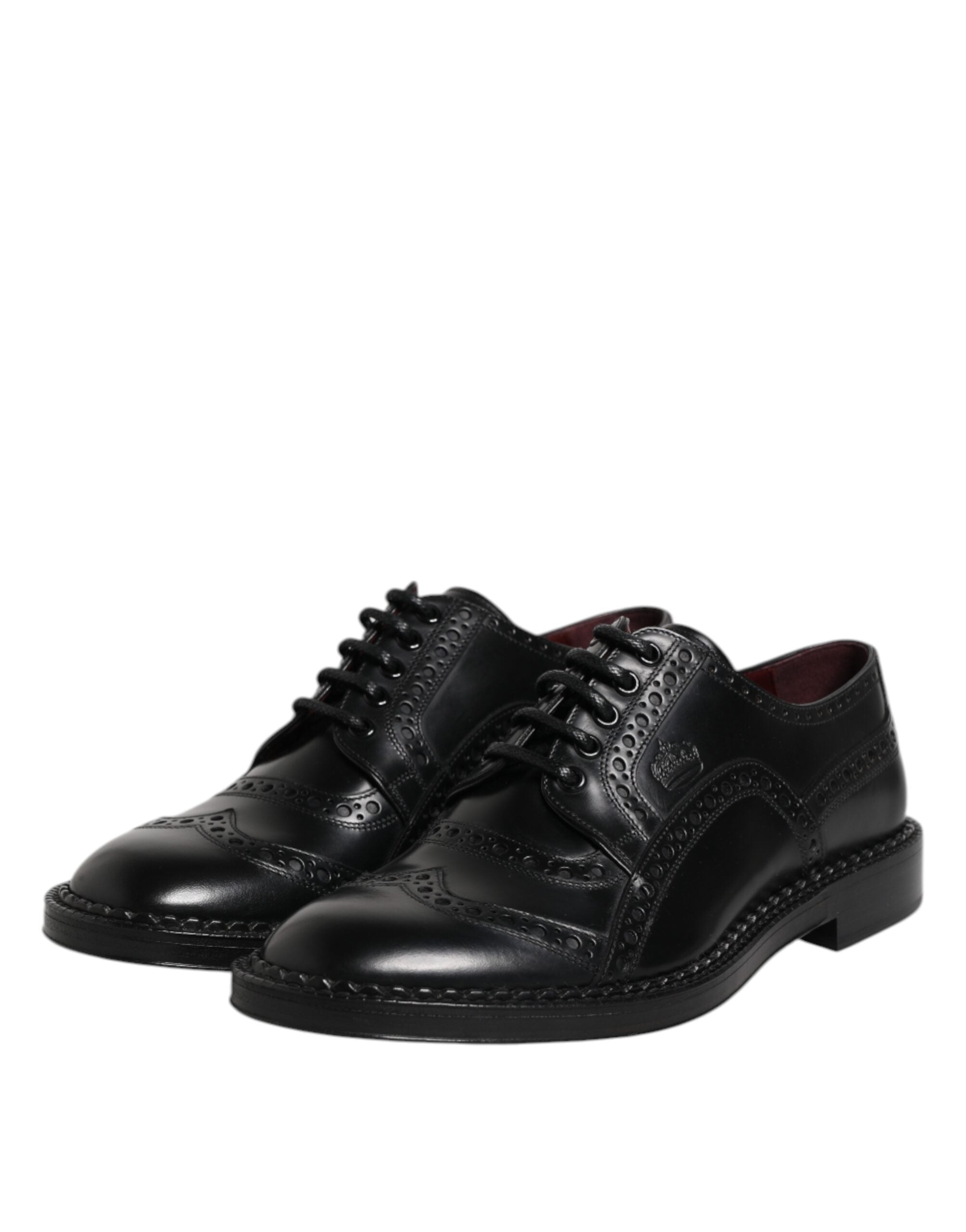 Dolce &amp; Gabbana – Derby-Schuhe aus schwarzem Kalbsleder für formelle Anlässe