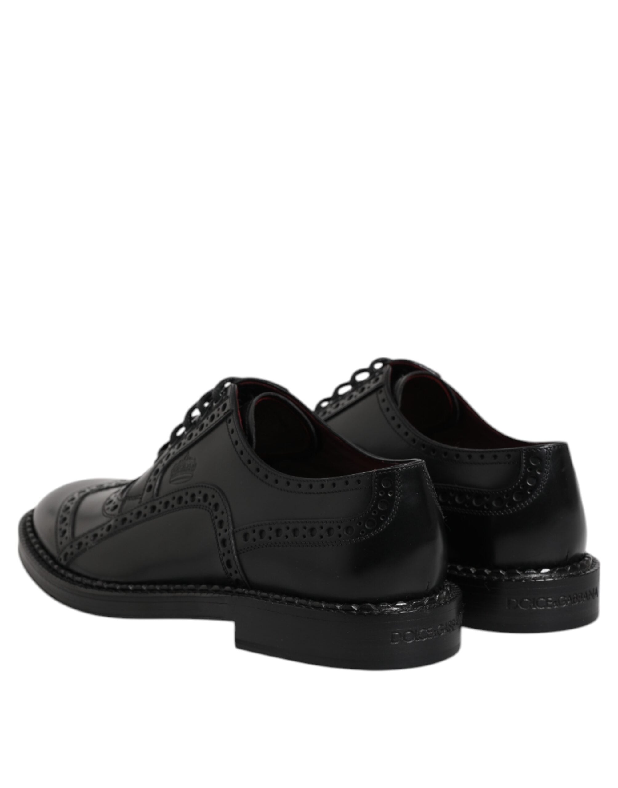 Dolce &amp; Gabbana – Derby-Schuhe aus schwarzem Kalbsleder für formelle Anlässe