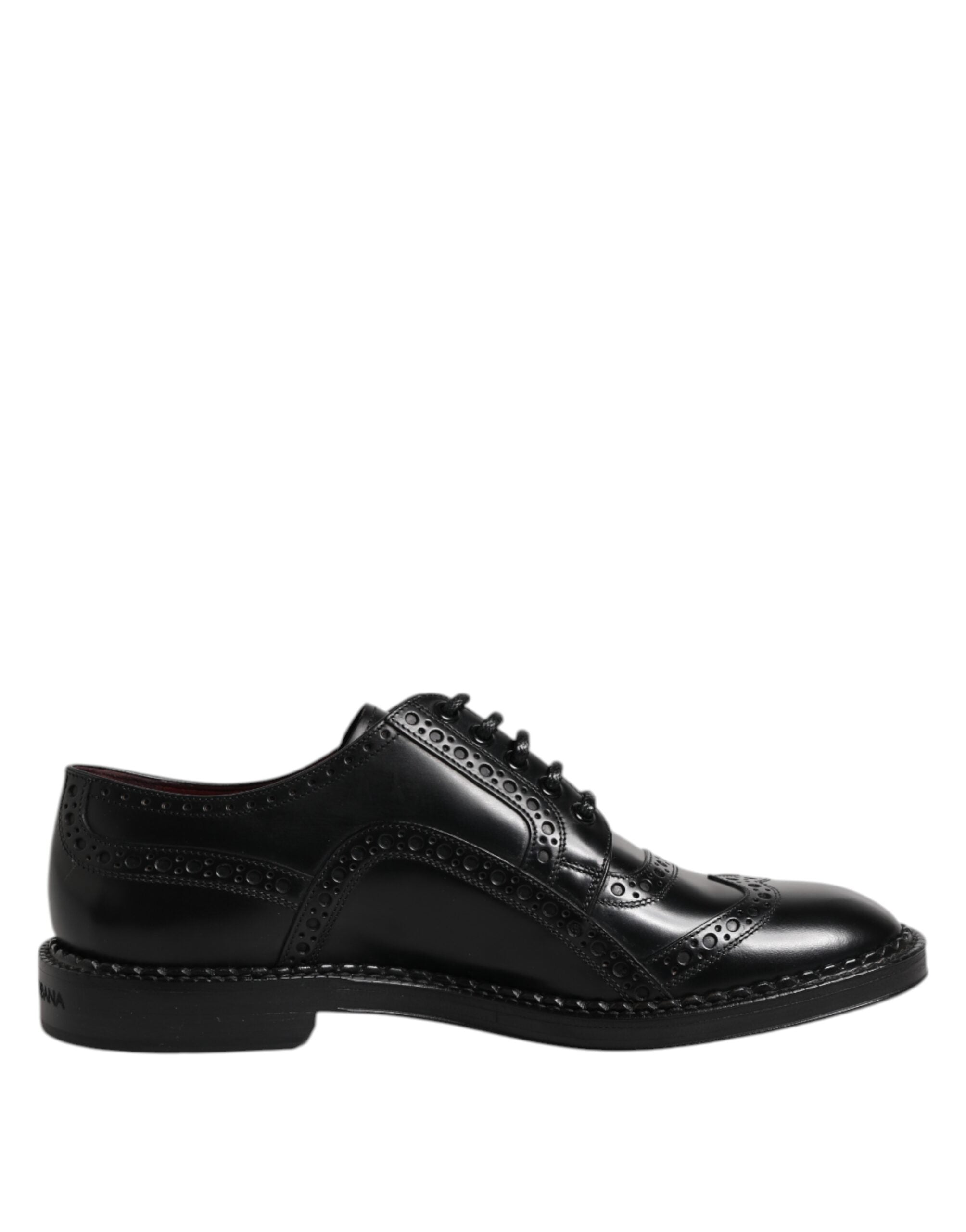 Dolce &amp; Gabbana – Derby-Schuhe aus schwarzem Kalbsleder für formelle Anlässe