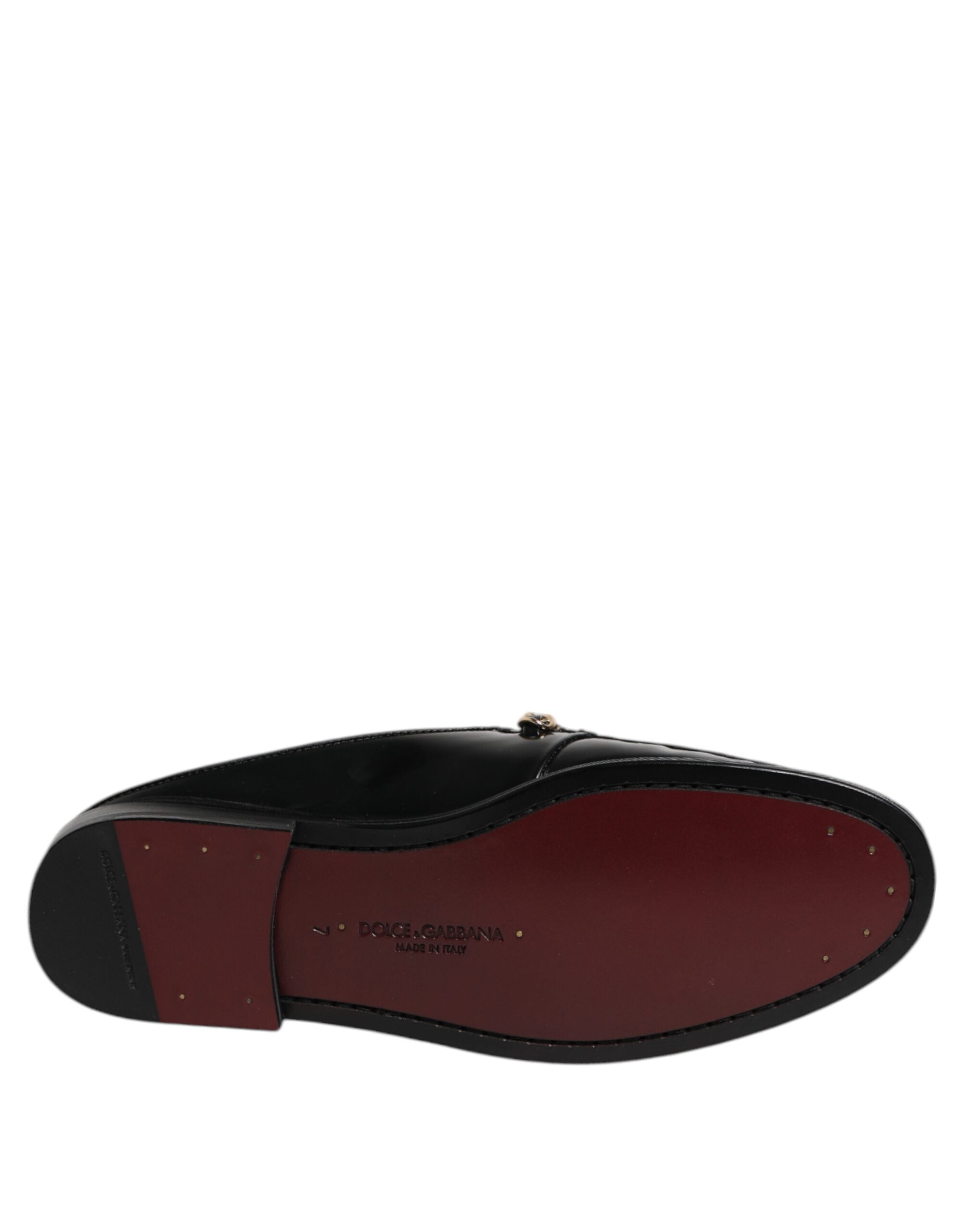 Dolce &amp; Gabbana – Sandalen mit DG-Kette aus schwarzem Leder