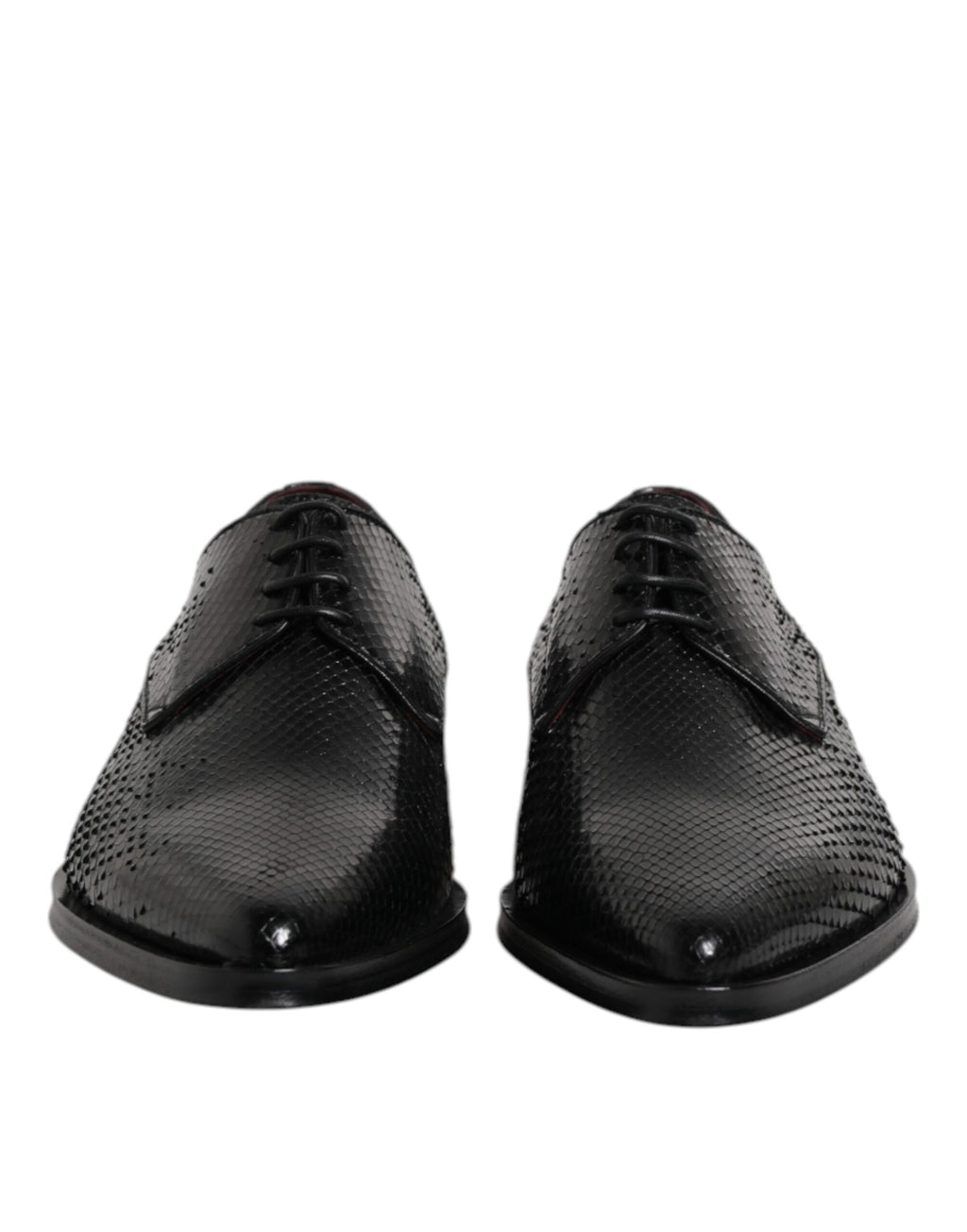 Dolce &amp; Gabbana – Derby-Schuhe aus schwarzem Leder mit Schnürung für Herren