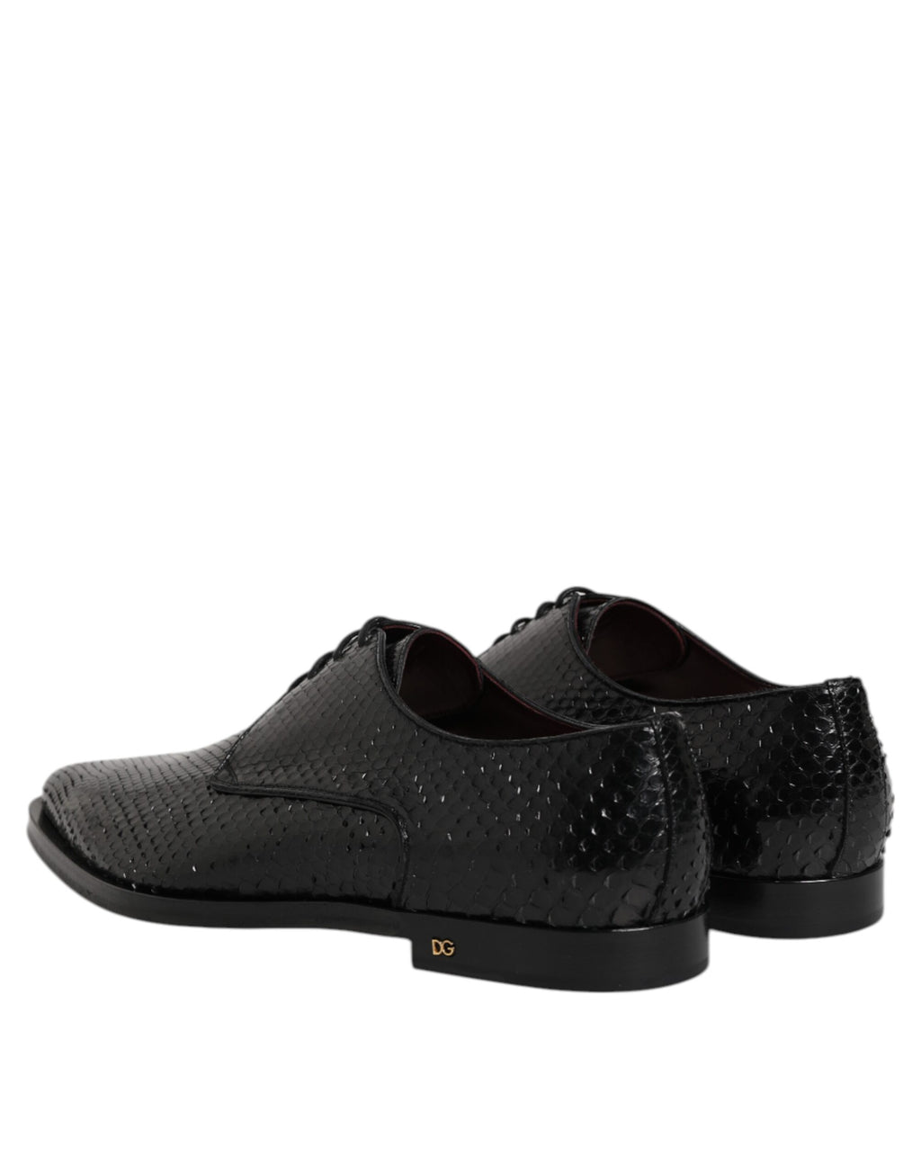 Dolce &amp; Gabbana – Derby-Schuhe aus schwarzem Leder mit Schnürung für Herren