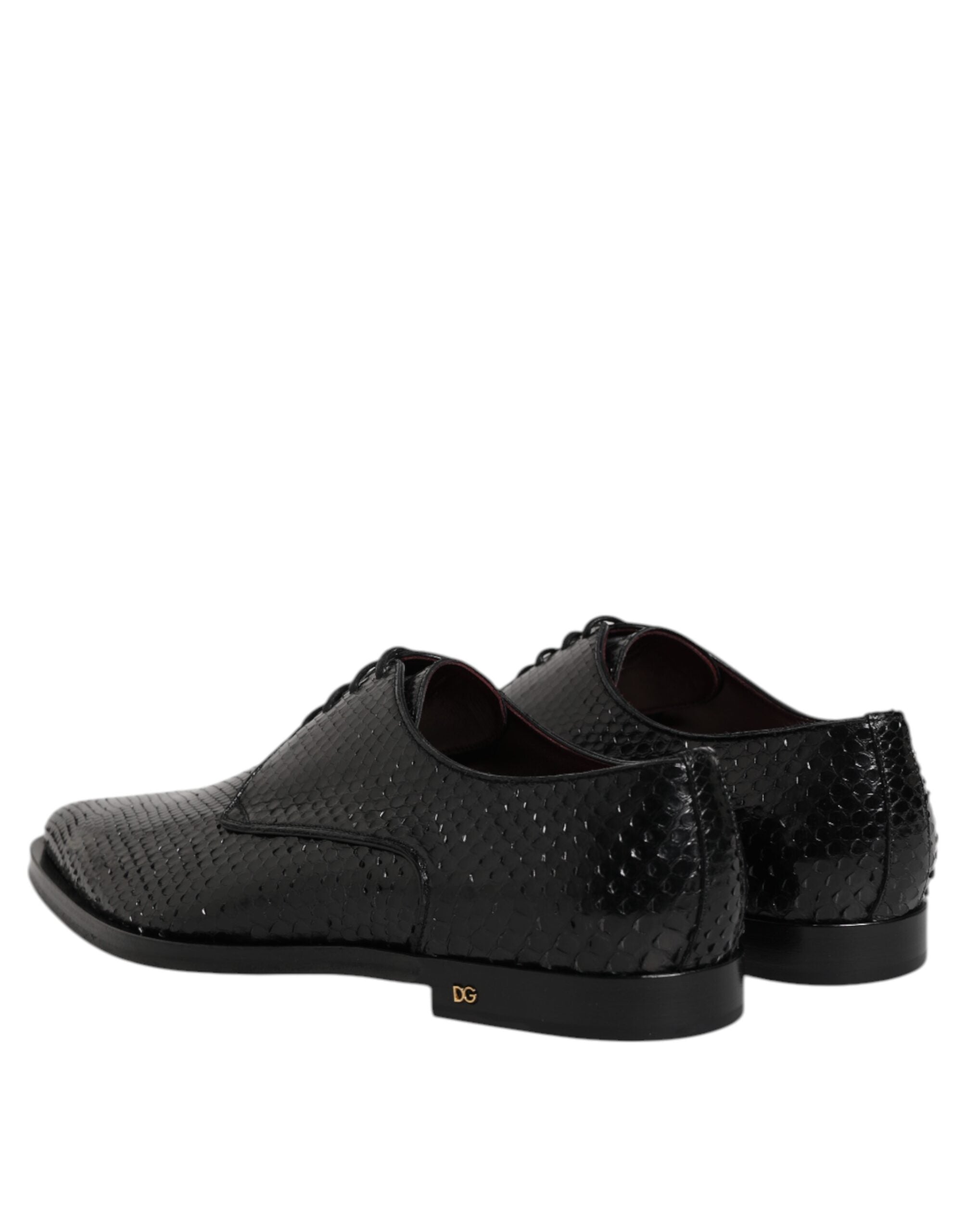 Dolce &amp; Gabbana – Derby-Schuhe aus schwarzem Leder mit Schnürung für Herren