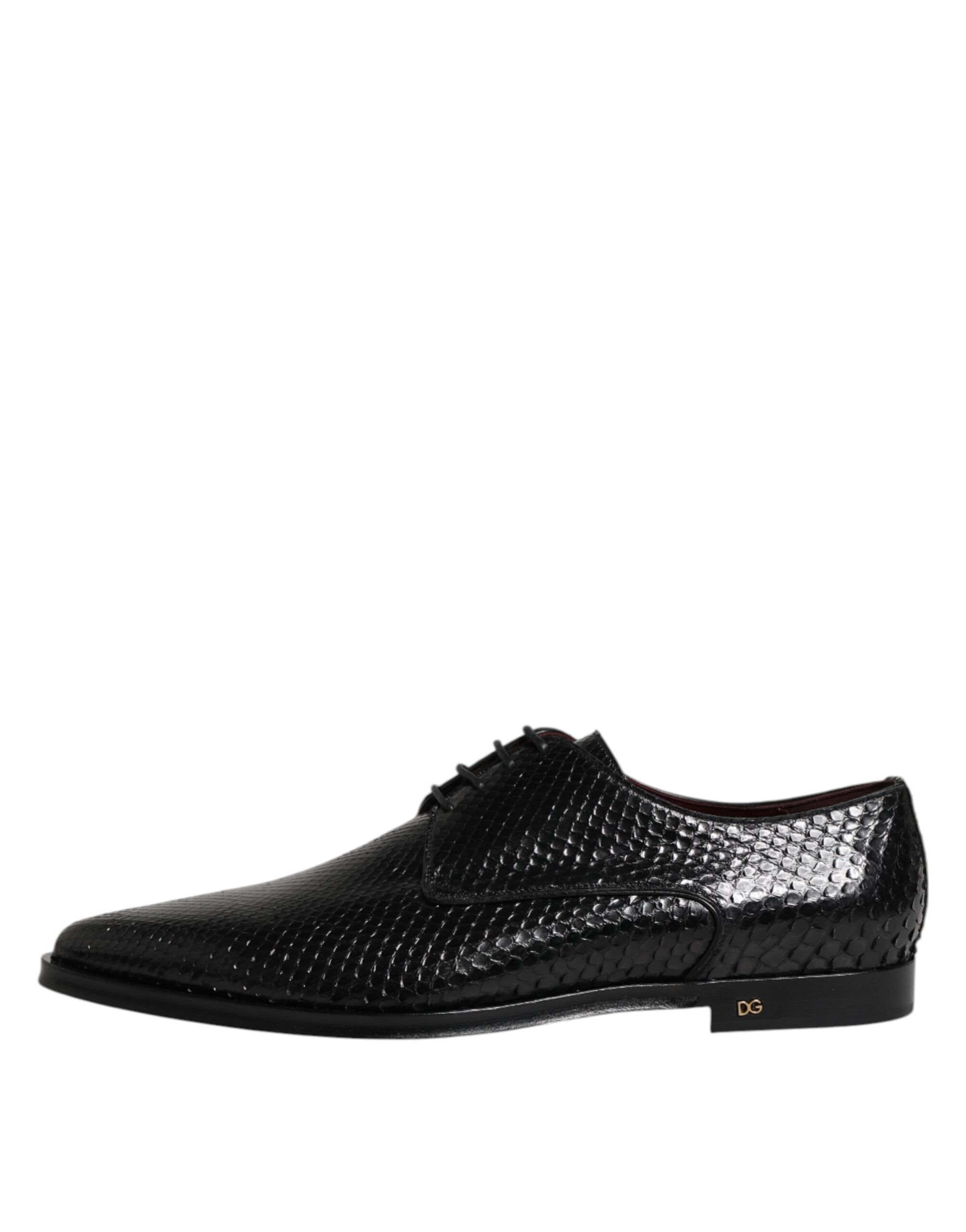 Dolce &amp; Gabbana – Derby-Schuhe aus schwarzem Leder mit Schnürung für Herren