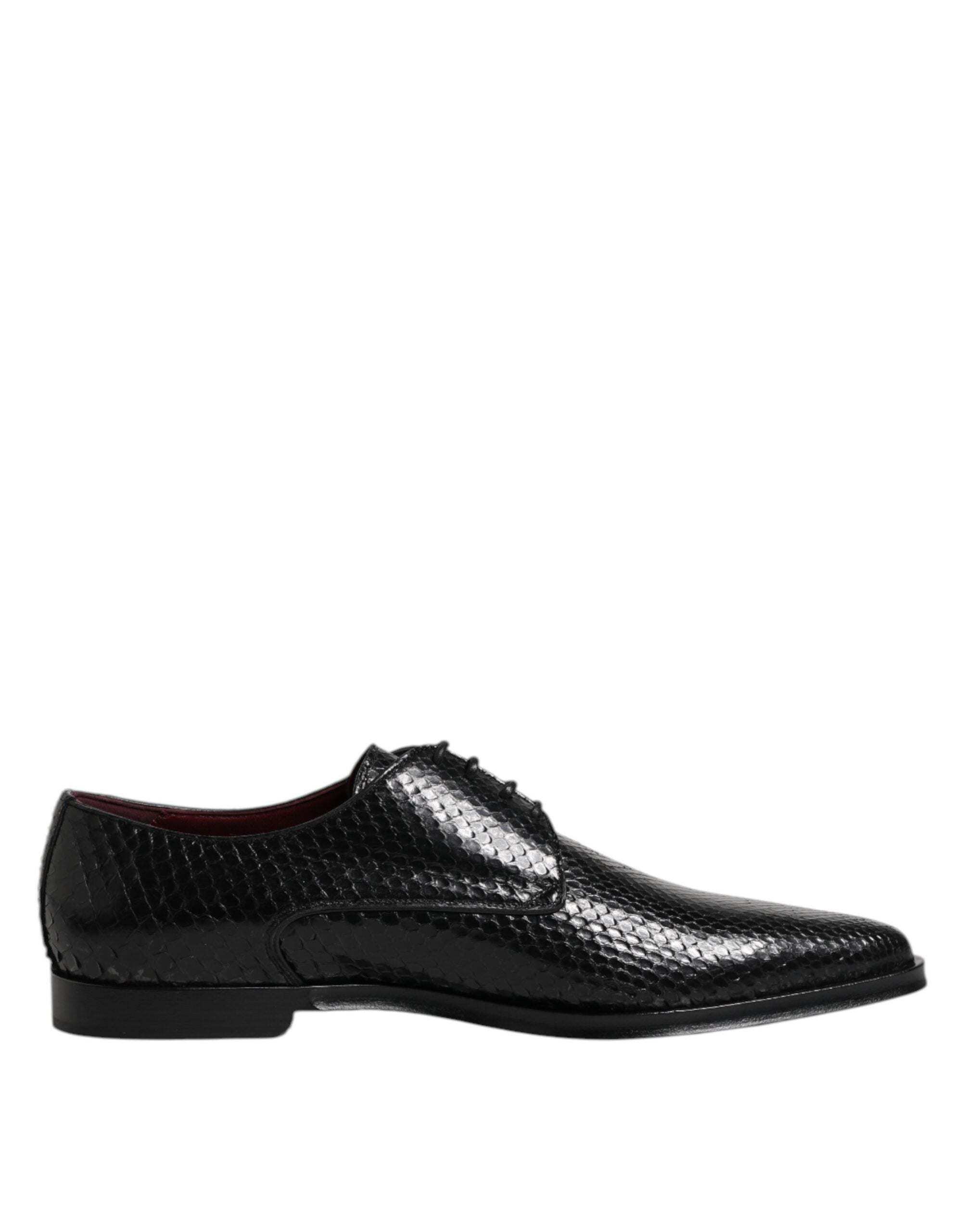 Dolce &amp; Gabbana – Derby-Schuhe aus schwarzem Leder mit Schnürung für Herren