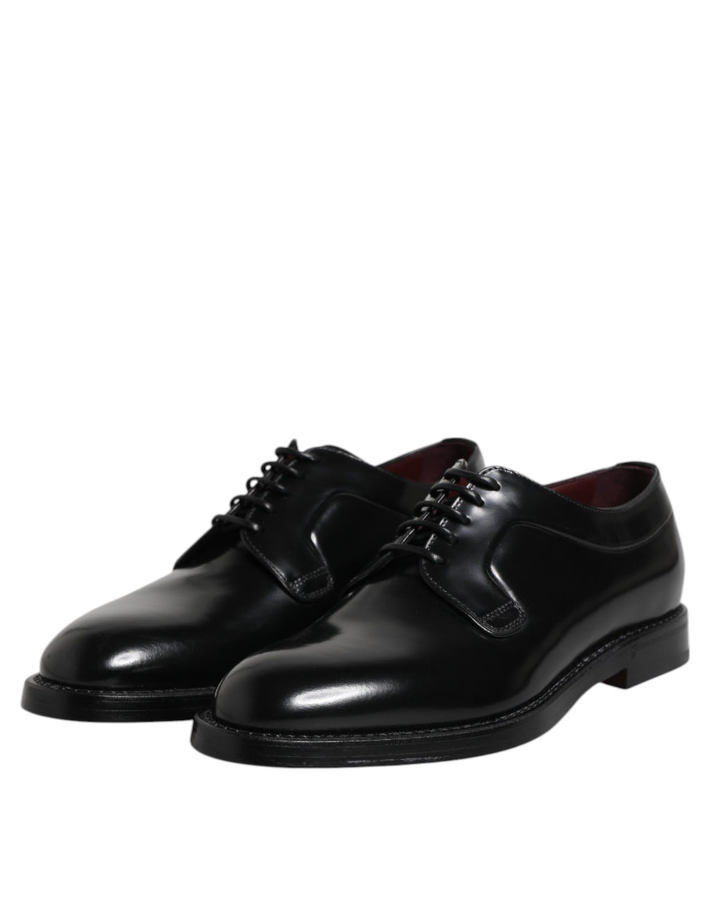 Dolce &amp; Gabbana – Schwarze Derby-Schnürschuhe aus Kalbsleder