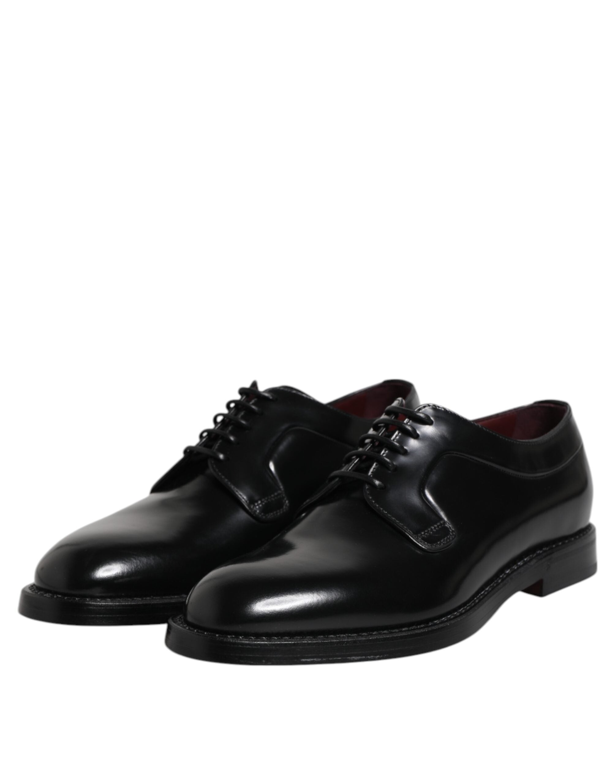 Dolce &amp; Gabbana – Schwarze Derby-Schnürschuhe aus Kalbsleder