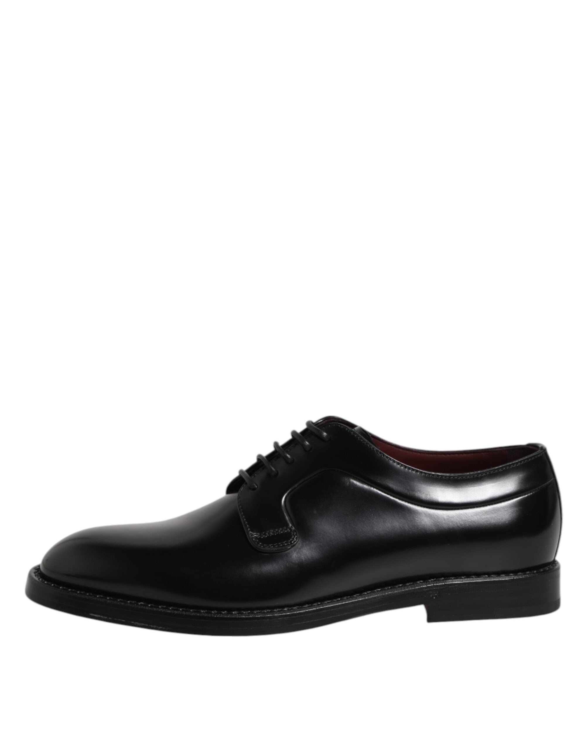 Dolce &amp; Gabbana – Schwarze Derby-Schnürschuhe aus Kalbsleder