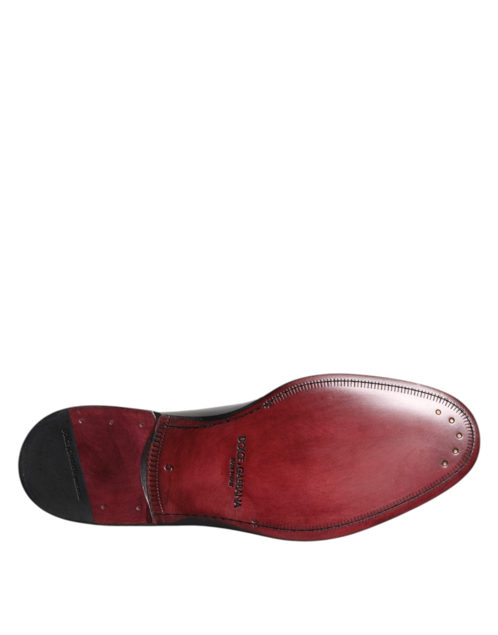 Dolce &amp; Gabbana – Schwarze Derby-Schnürschuhe aus Kalbsleder