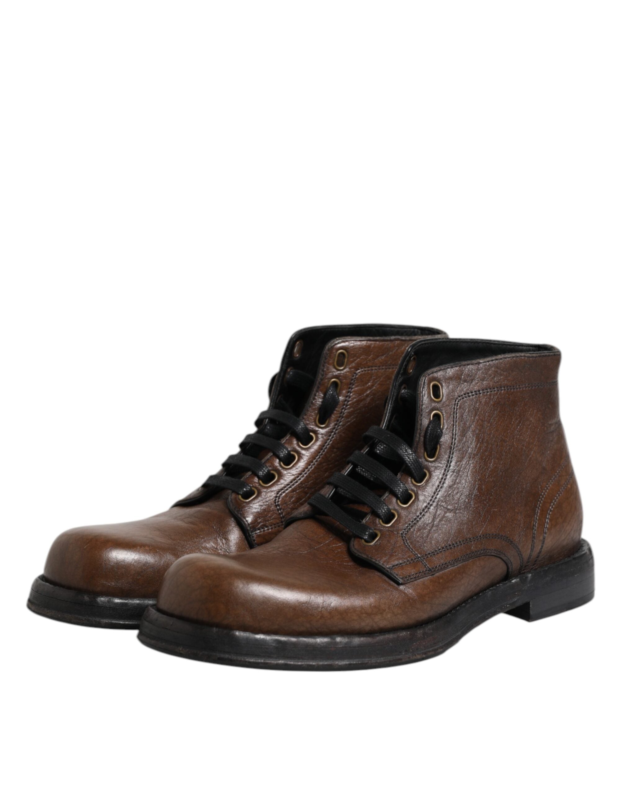 Dolce &amp; Gabbana – Herren-Stiefeletten mit Schnürung in Braun