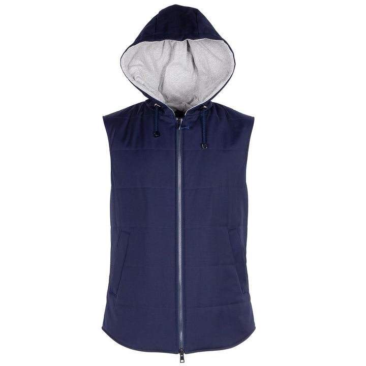 Made in Italy Blue Wool Vest