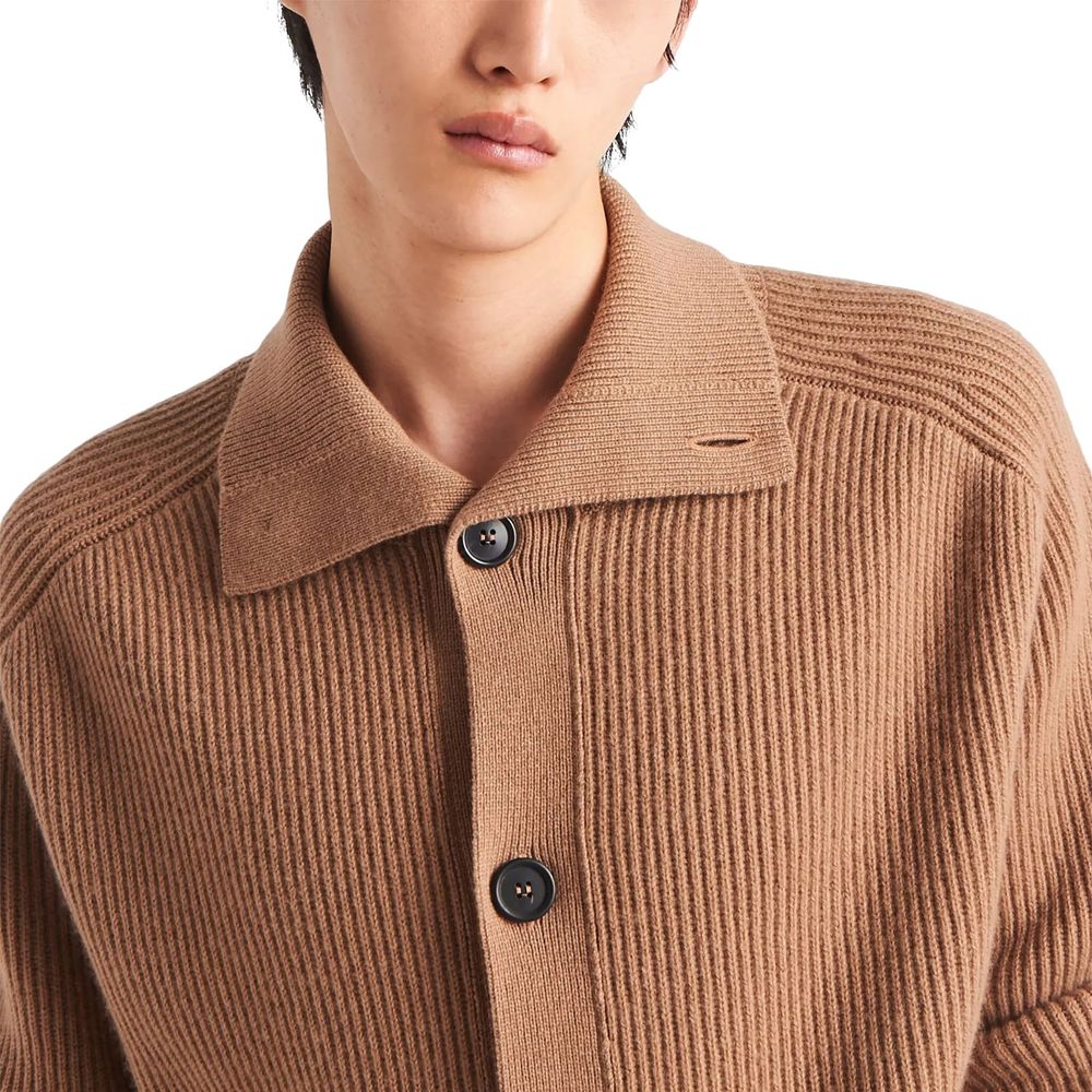 Prada Rippenstrick-Cardigan aus Kaschmir