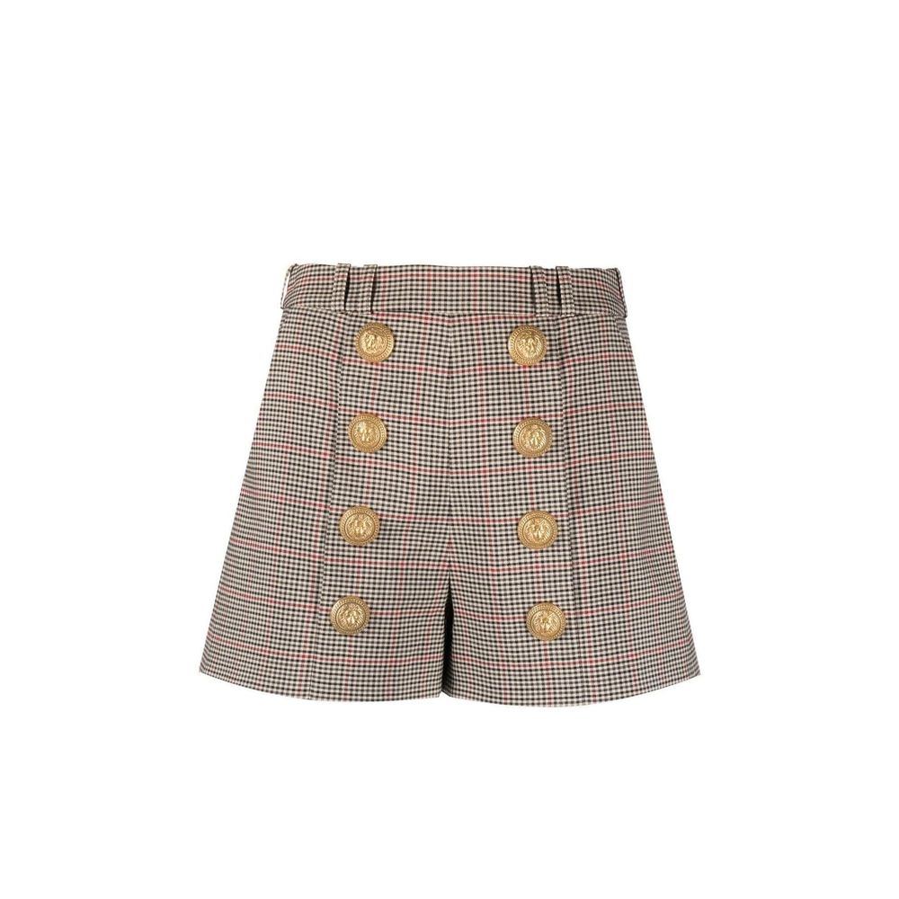 Balmain Shorts mit Hahnentrittmuster