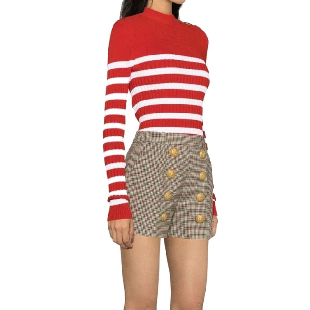 Balmain Shorts mit Hahnentrittmuster