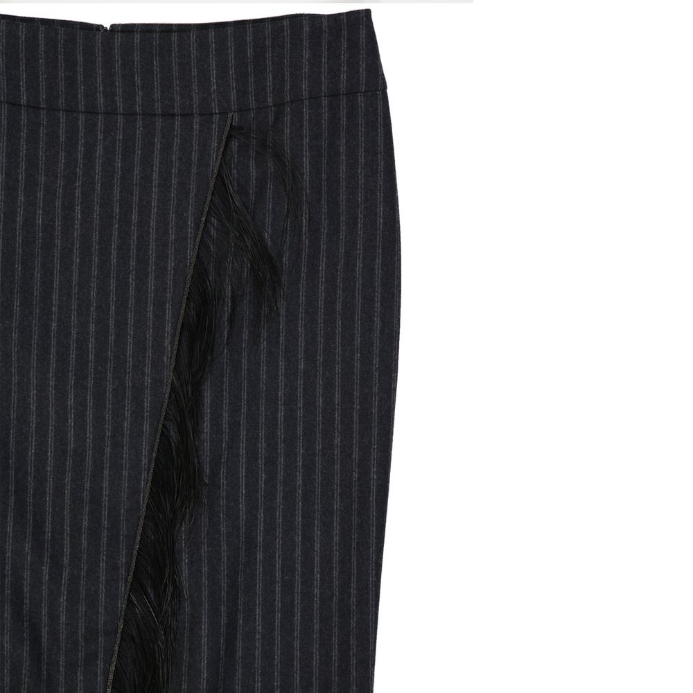 Brunello Cucinelli Gestreifter Wollrock