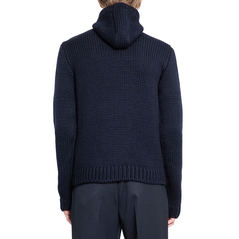 Prada Wollpullover mit Kapuze