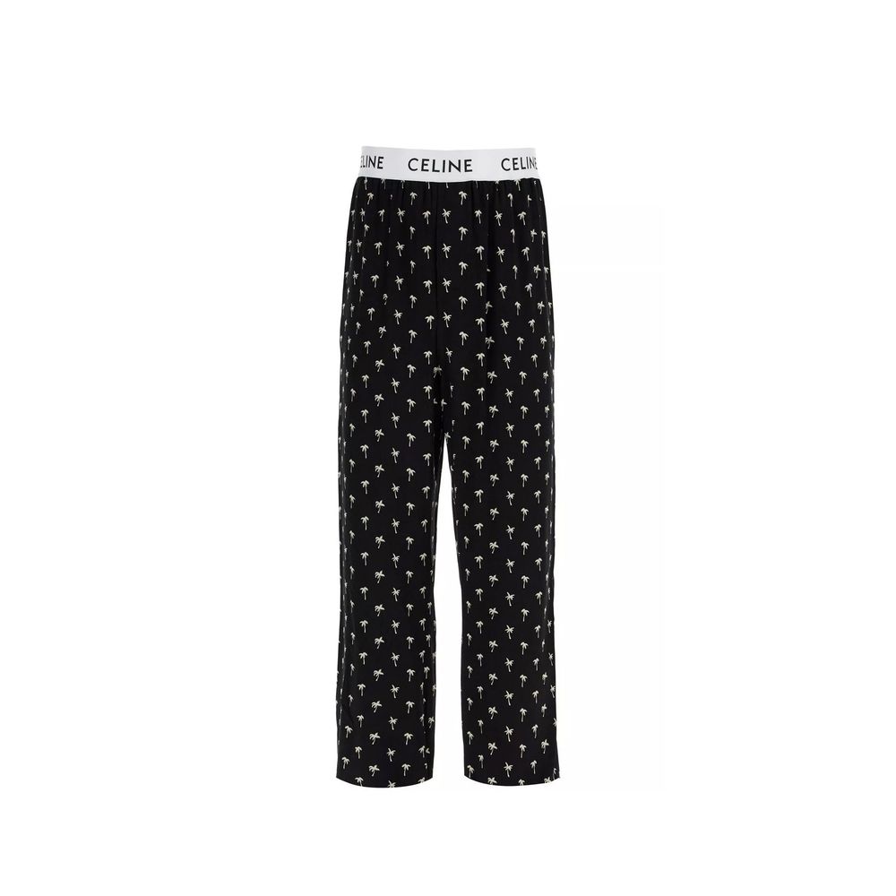 Celine Pyjamahose mit Mini-Palmenmotiv