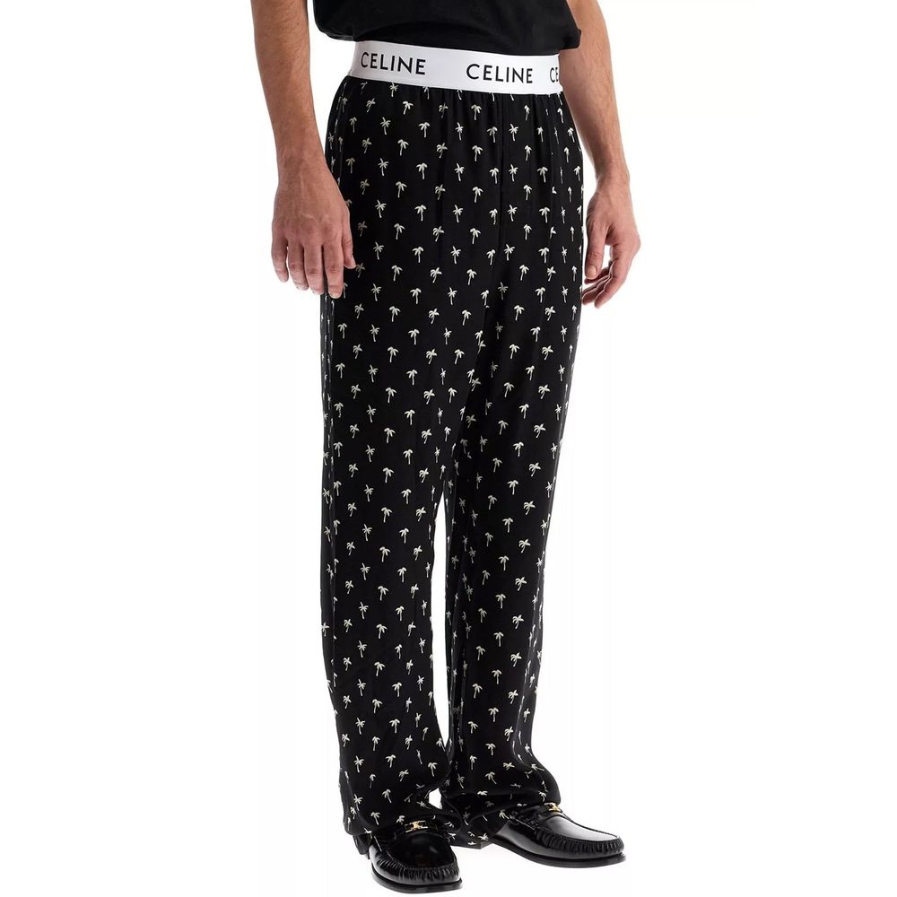 Celine Pyjamahose mit Mini-Palmenmotiv
