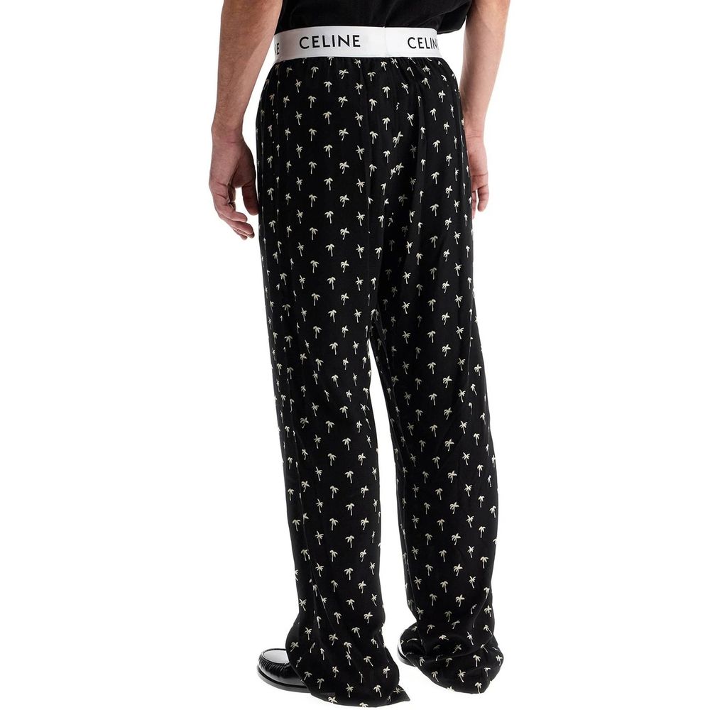 Celine Pyjamahose mit Mini-Palmenmotiv