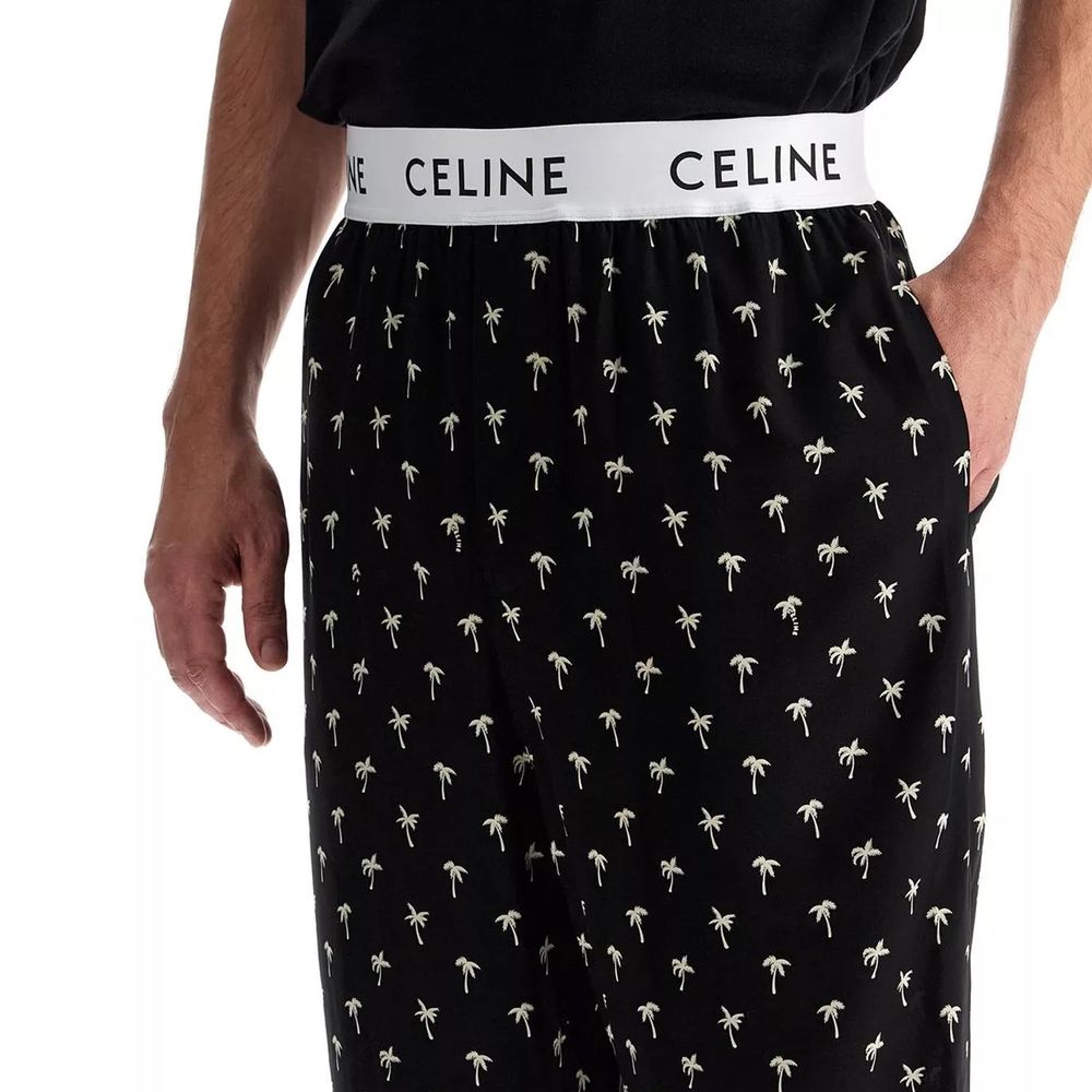 Celine Pyjamahose mit Mini-Palmenmotiv