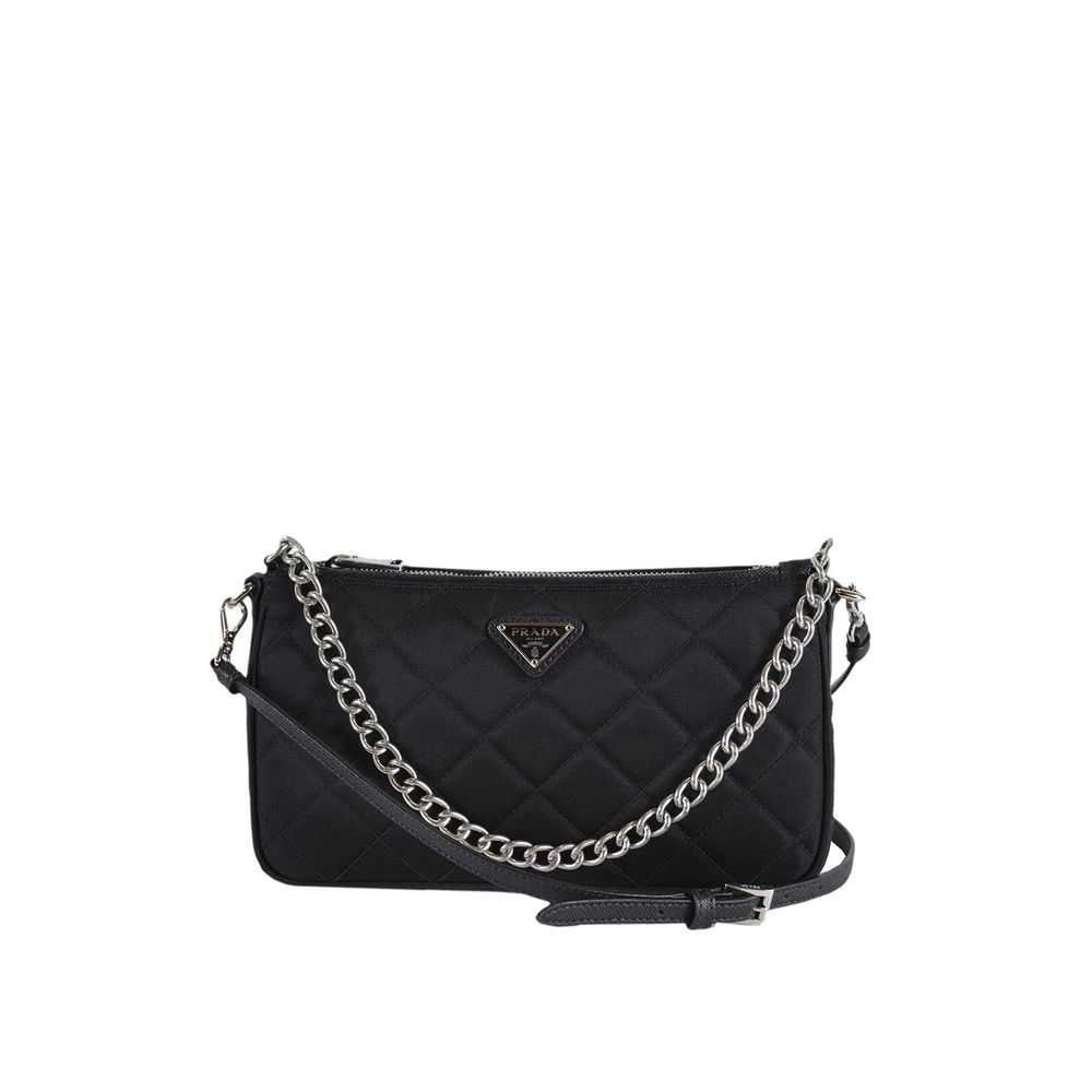 Prada – Gesteppte Schultertasche mit Kette