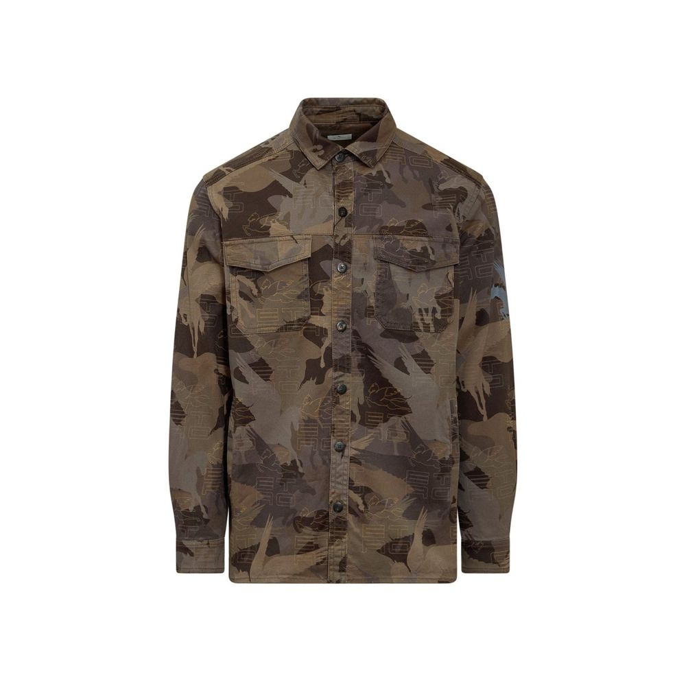 Etro Camouflage-Baumwollhemd
